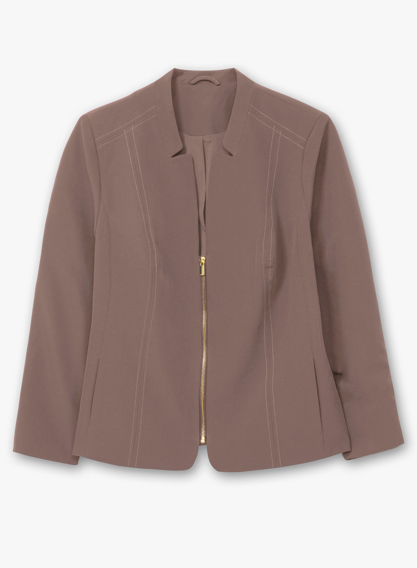 Jackenblazer in bügelfreier Qualität - dunkeltaupe