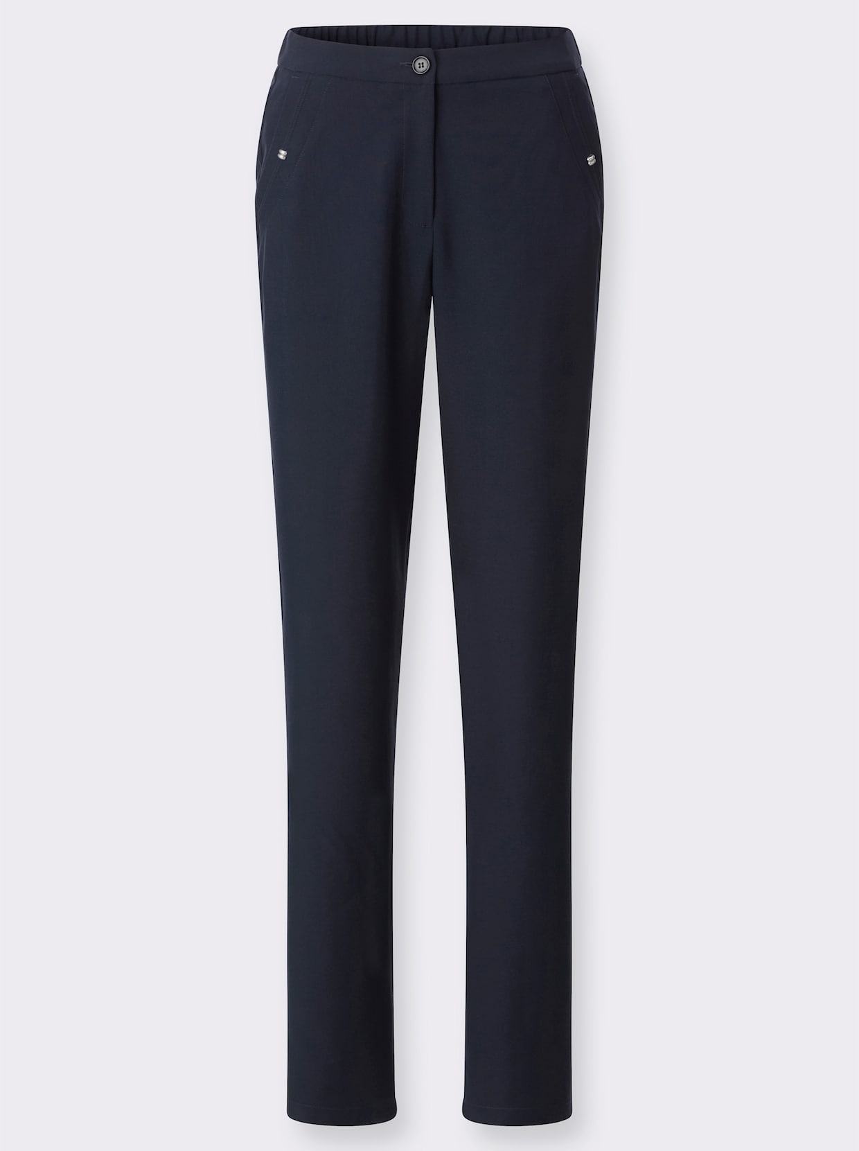 Broek met sierelement op de zakken - marine