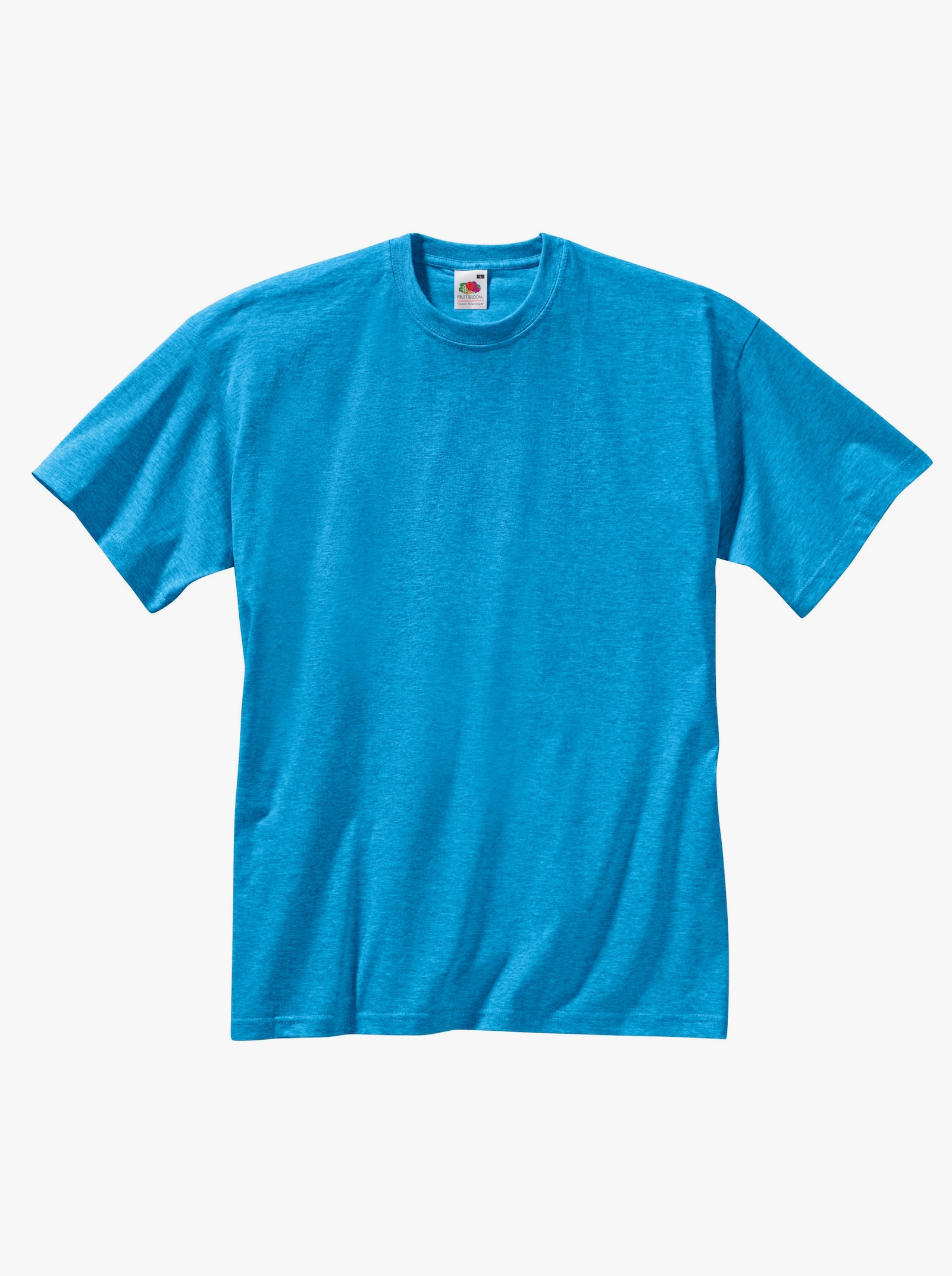 Fruit of the Loom Tričko pro volný čas unisex - tyrkysová + bílá