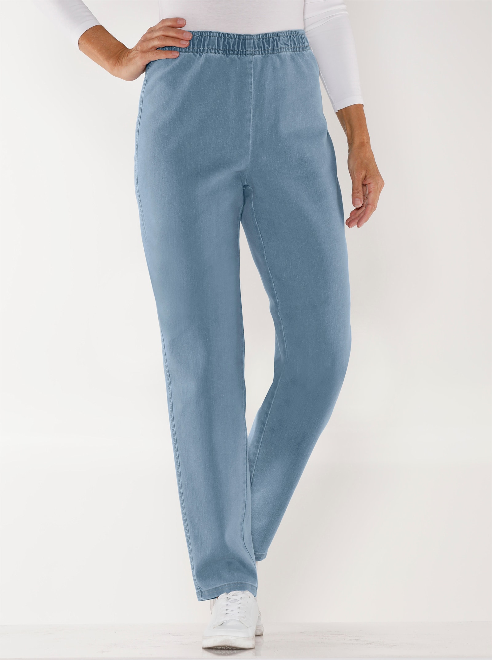 Comfortjeans van stretchmateriaal - blue-bleached