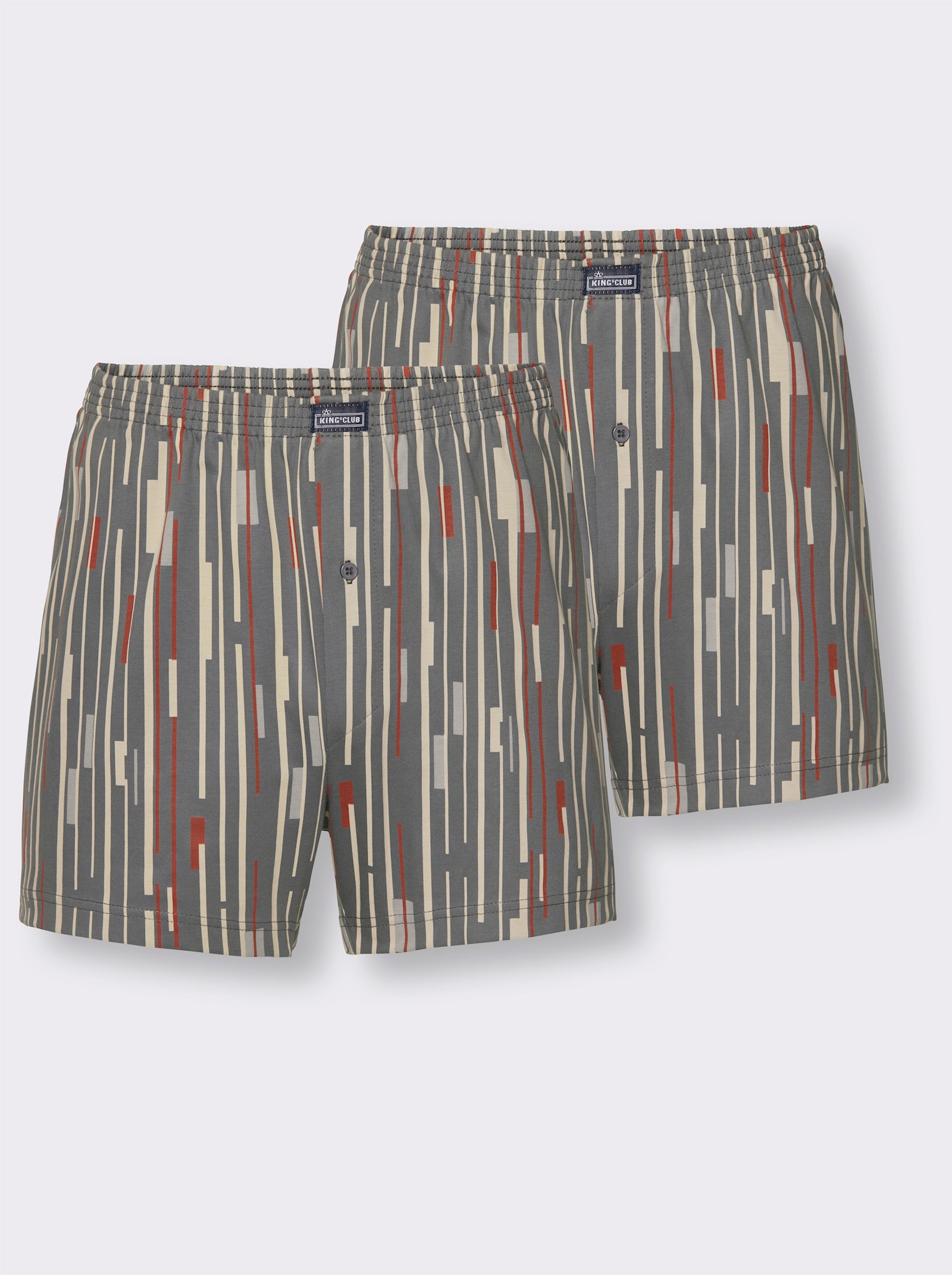 KINGsCLUB Boxershorts - grijs geprint