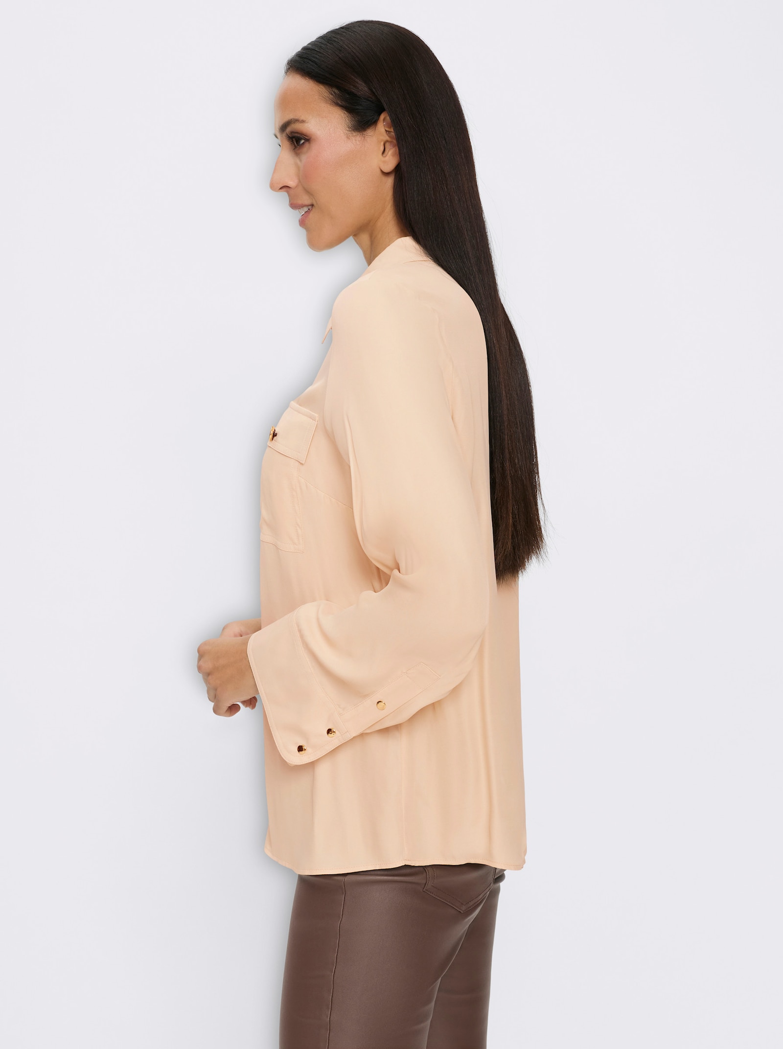 heine Hemdbluse aus Viskose - sand