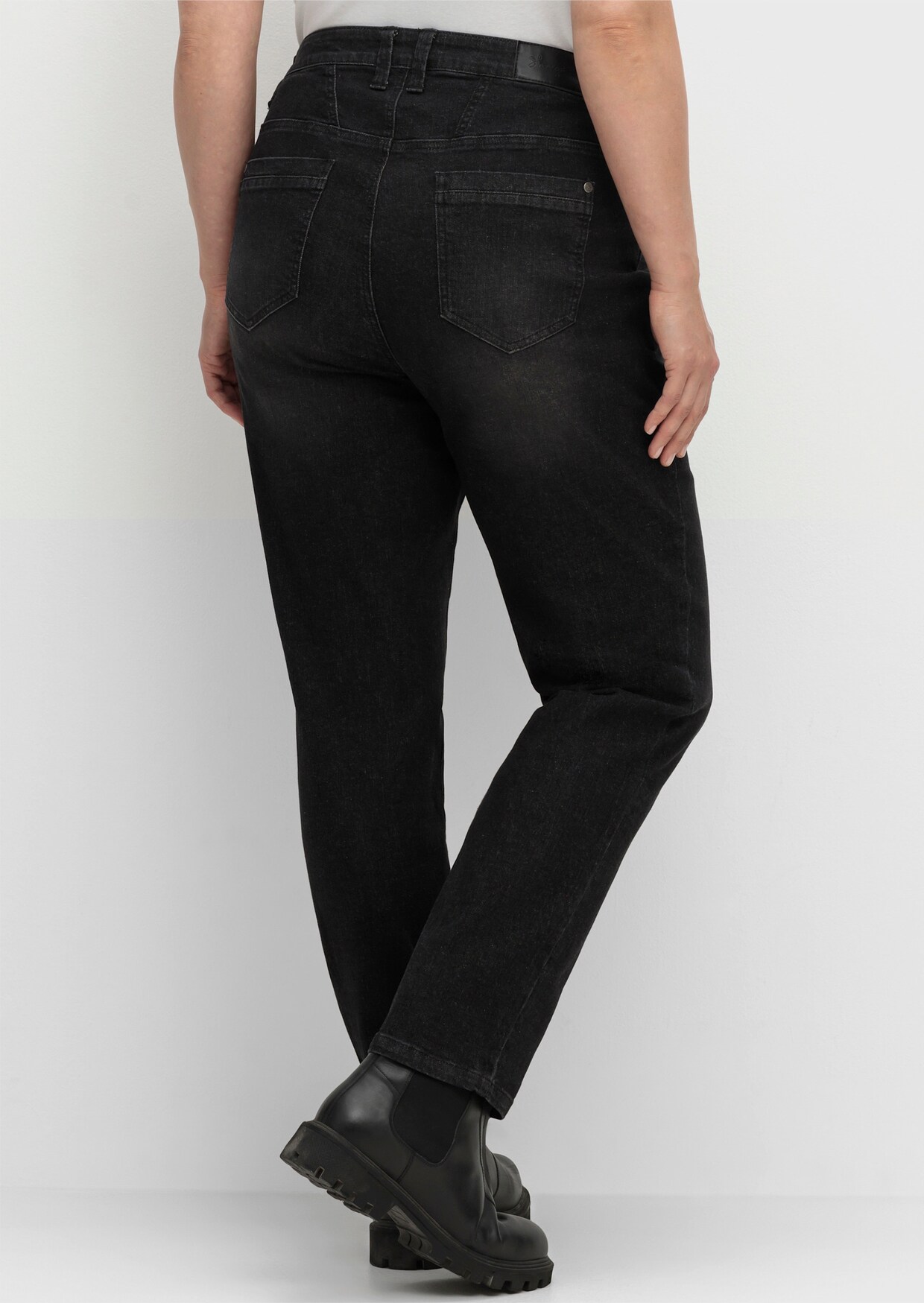 sheego 5-Pocket-Jeans - black denim
