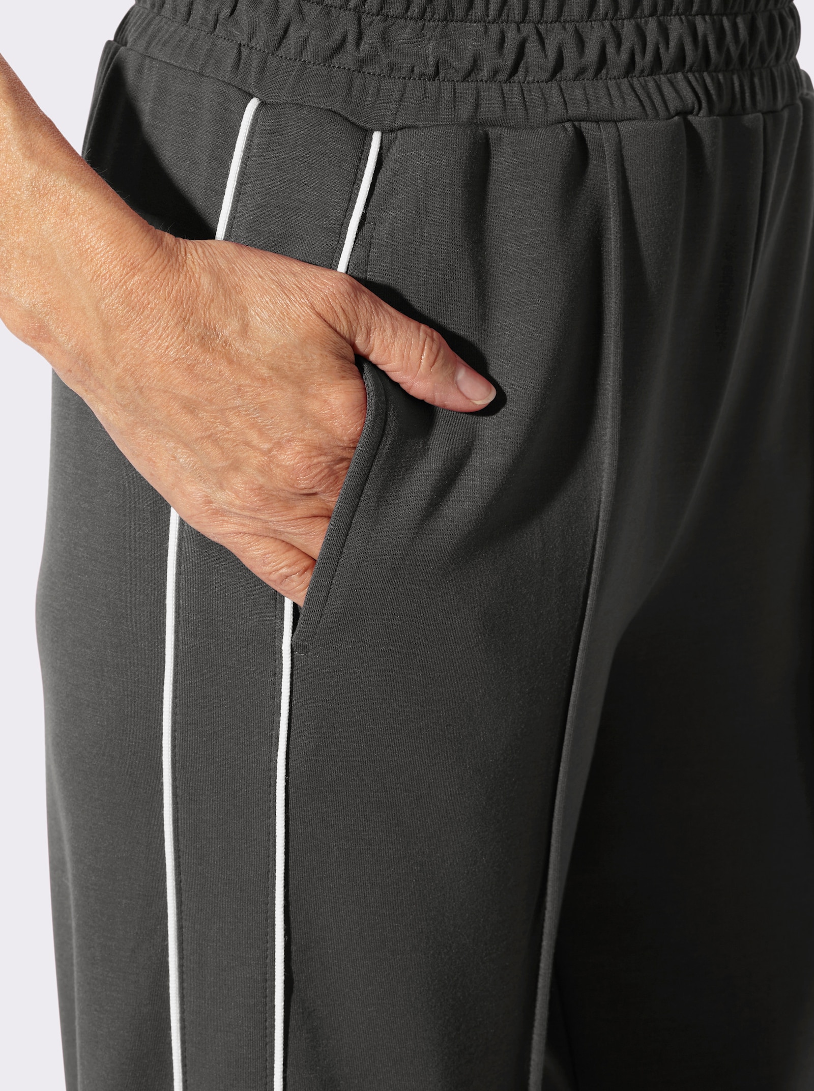 Sweathose in weiter Form - graphit