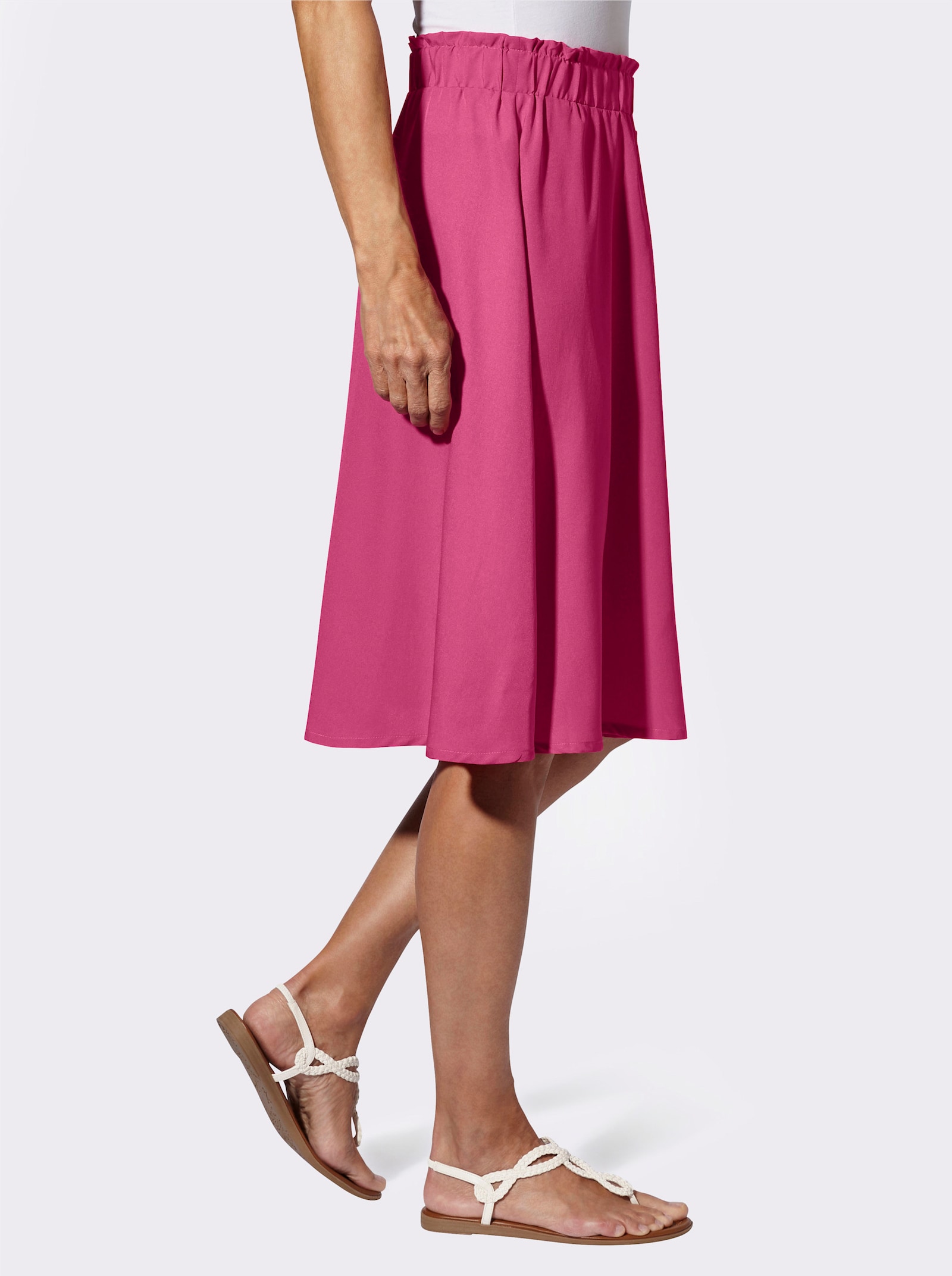 Schlupfrock mit Rüschen - fuchsia