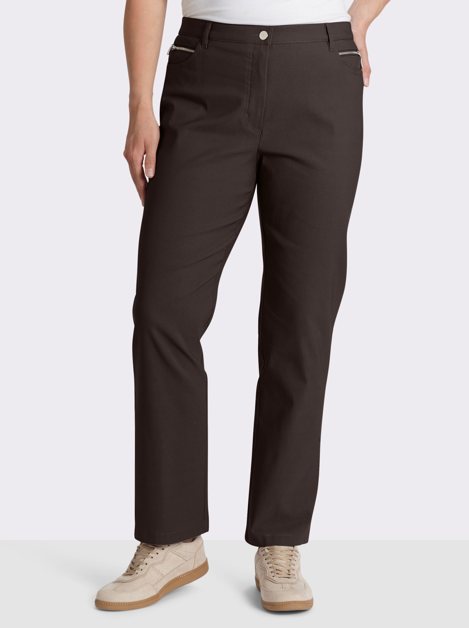 Stehmann Comfort line Thermohose in elastischer Bengalin-Qualität - mokka