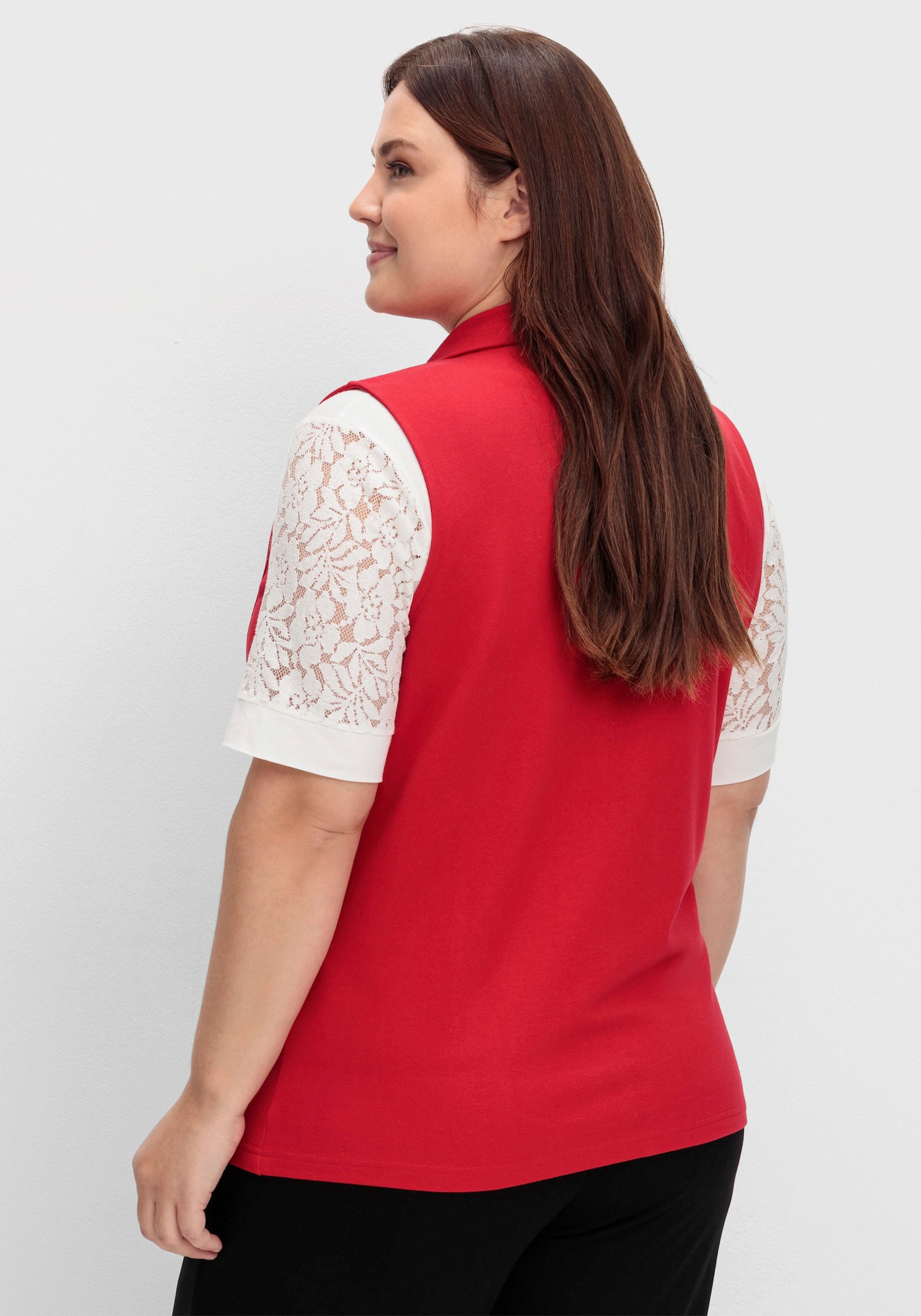 Shirtweste mit gerafften Taschen - rot