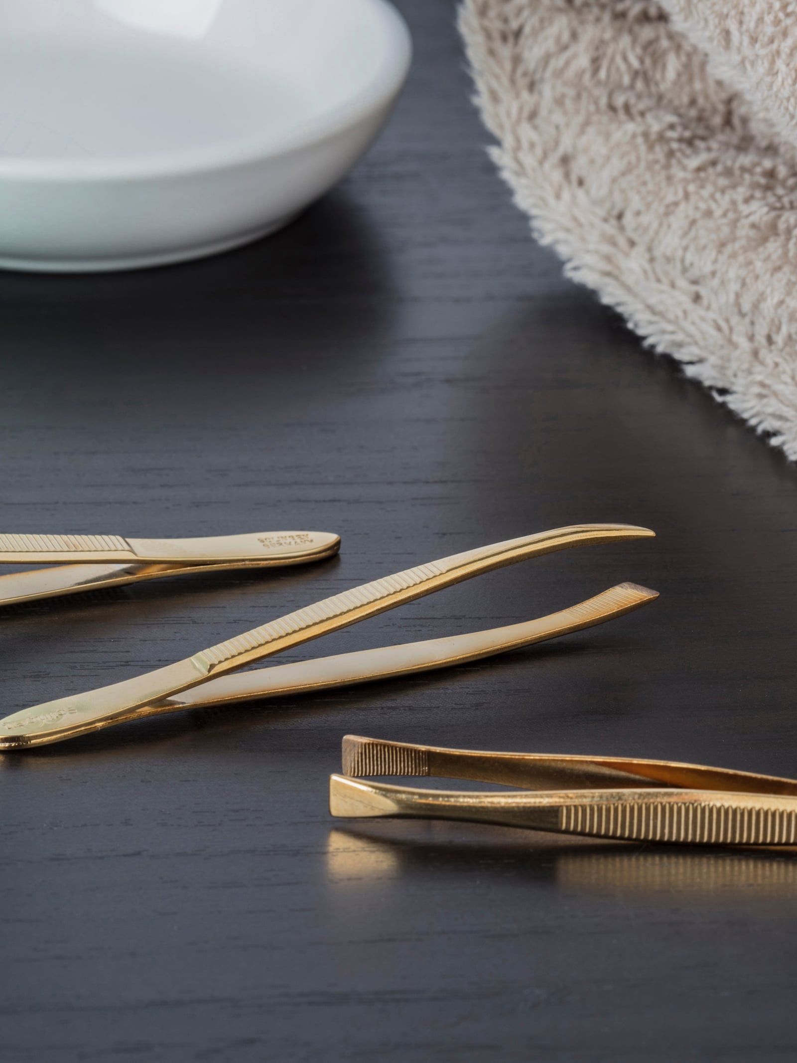 Pinzetten-Set - goldfarben