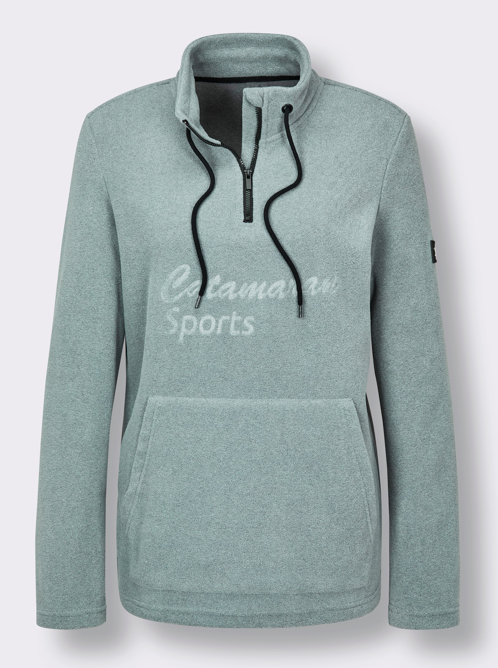 Catamaran Sports Fleecepullover mit weitenregulierbarem Stehkragen - kalkmint