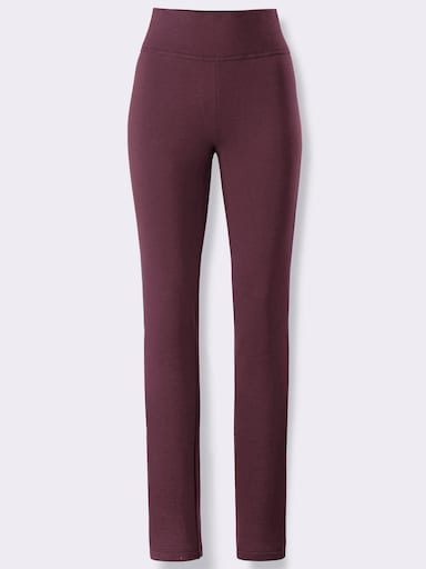 Sweatleggings mit weich angerauter Innenseite - burgund