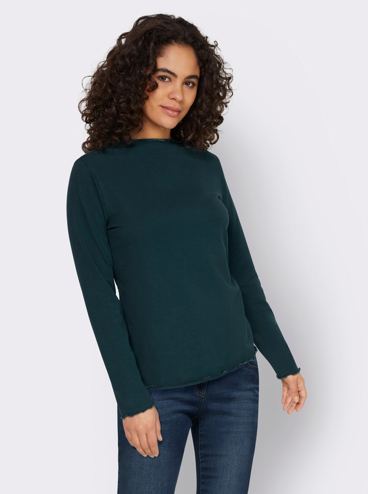 heine Shirt met lange mouwen - petrol