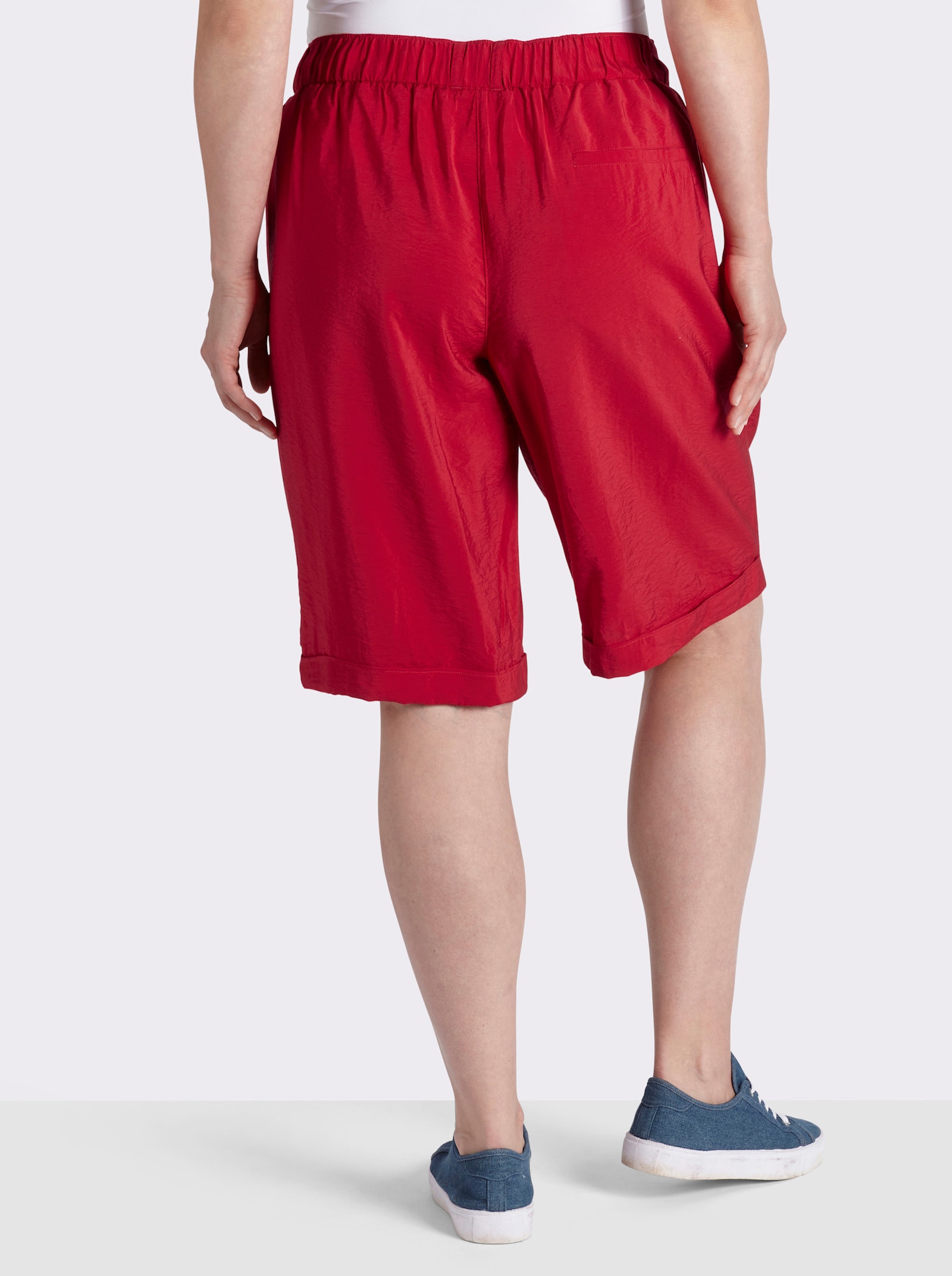 sheego Shorts mit Rundum-Dehnbund - rot
