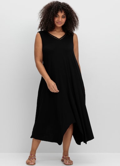 sheego Jerseykleid - schwarz