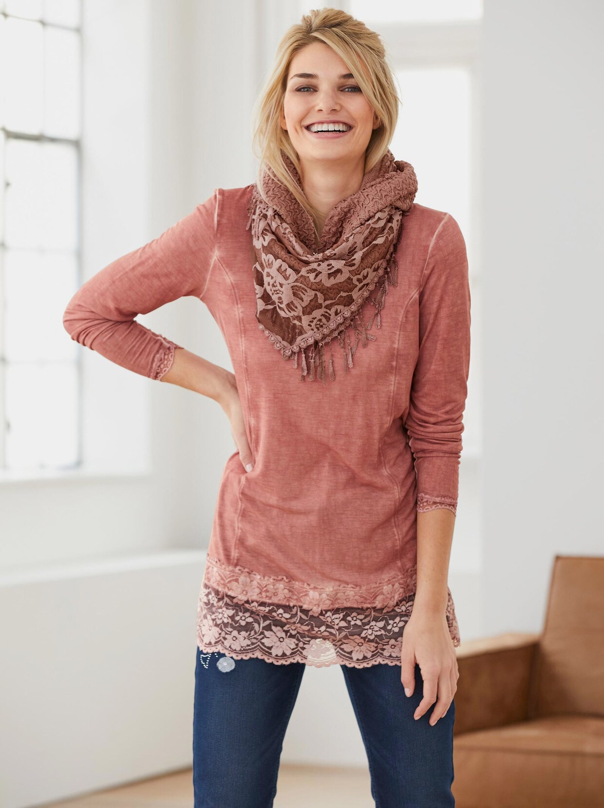 Linea Tesini Shirt - rosenholz