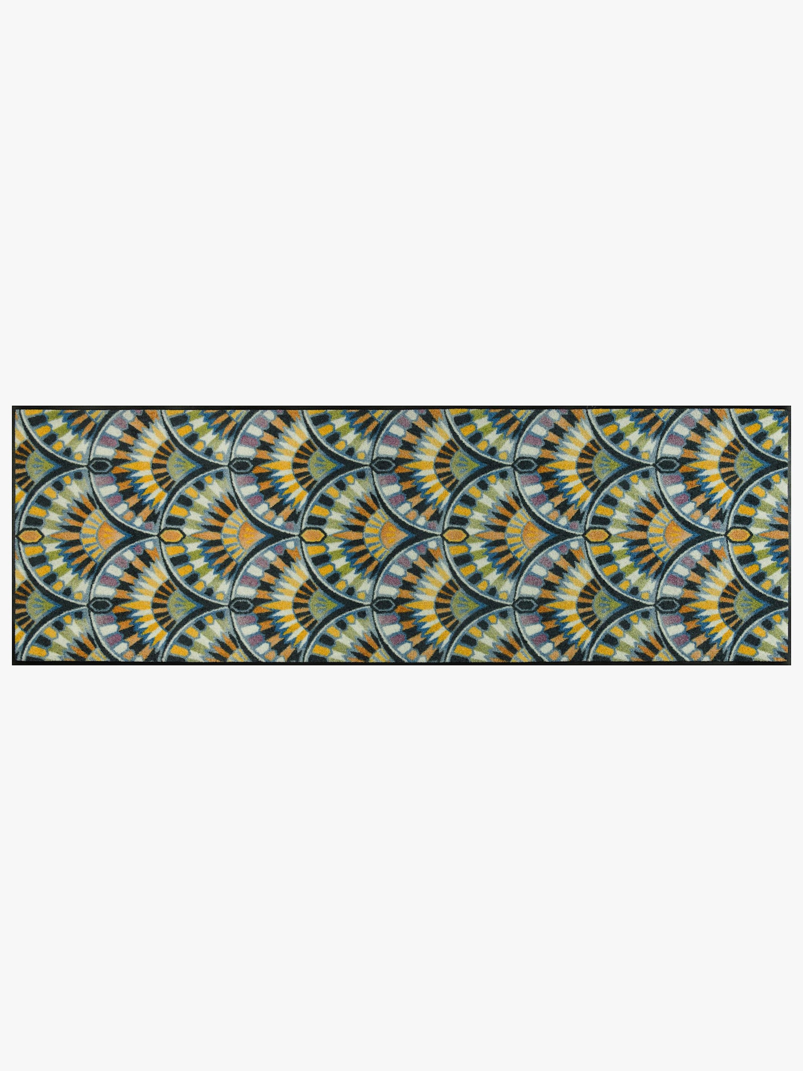 wash+dry by Kleen-Tex Fußmatte - blau-grün-gemustert