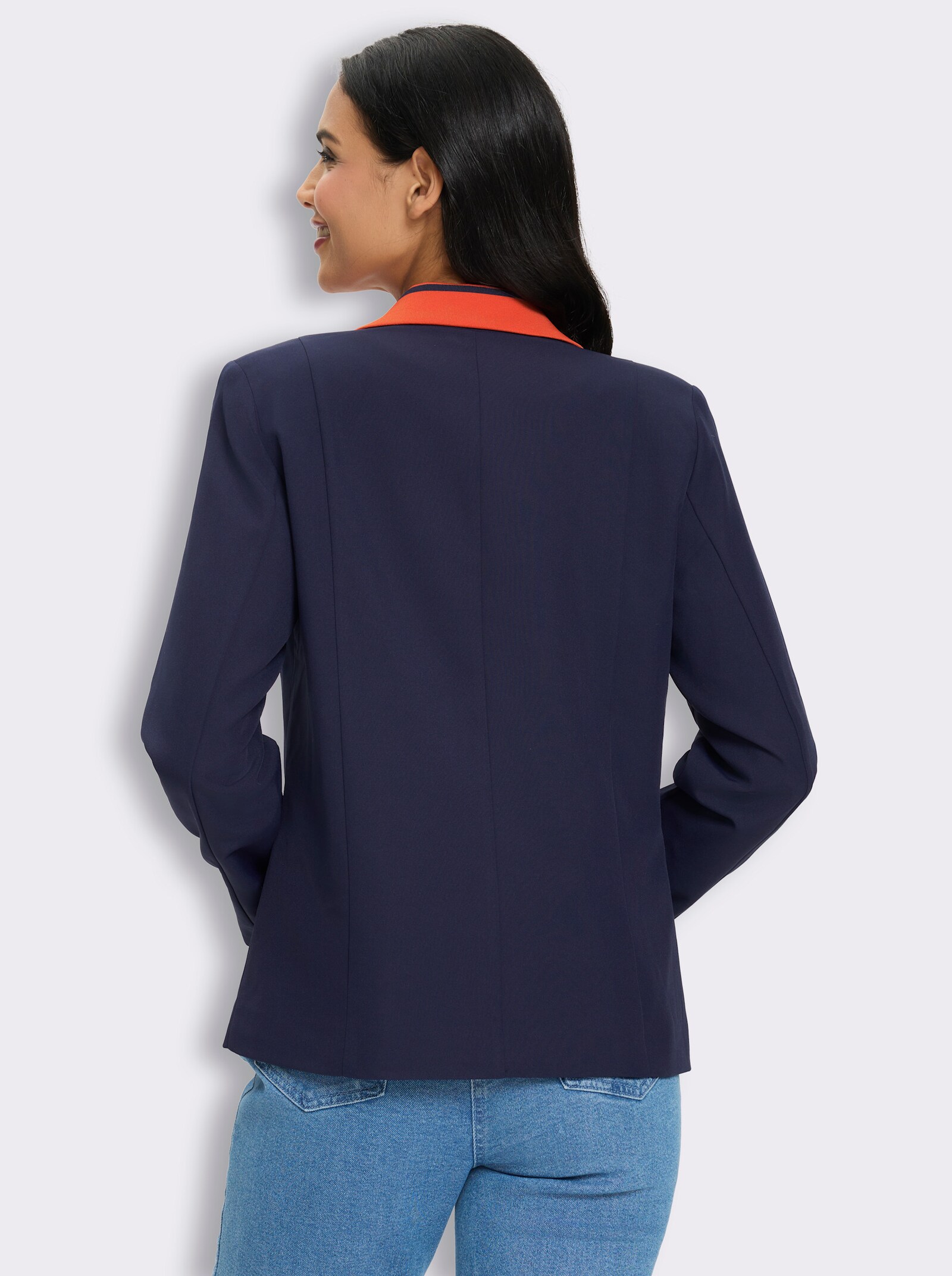 Blazer mit Kontrast-Details - marine