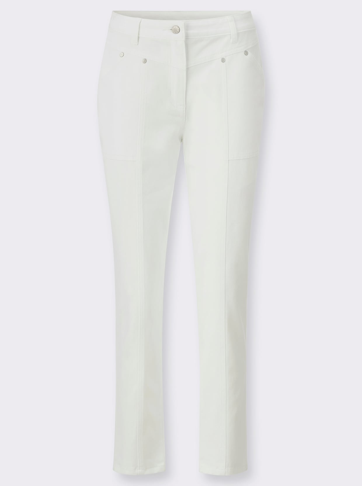 Jeans mit v-förmigem Sattel - weiß