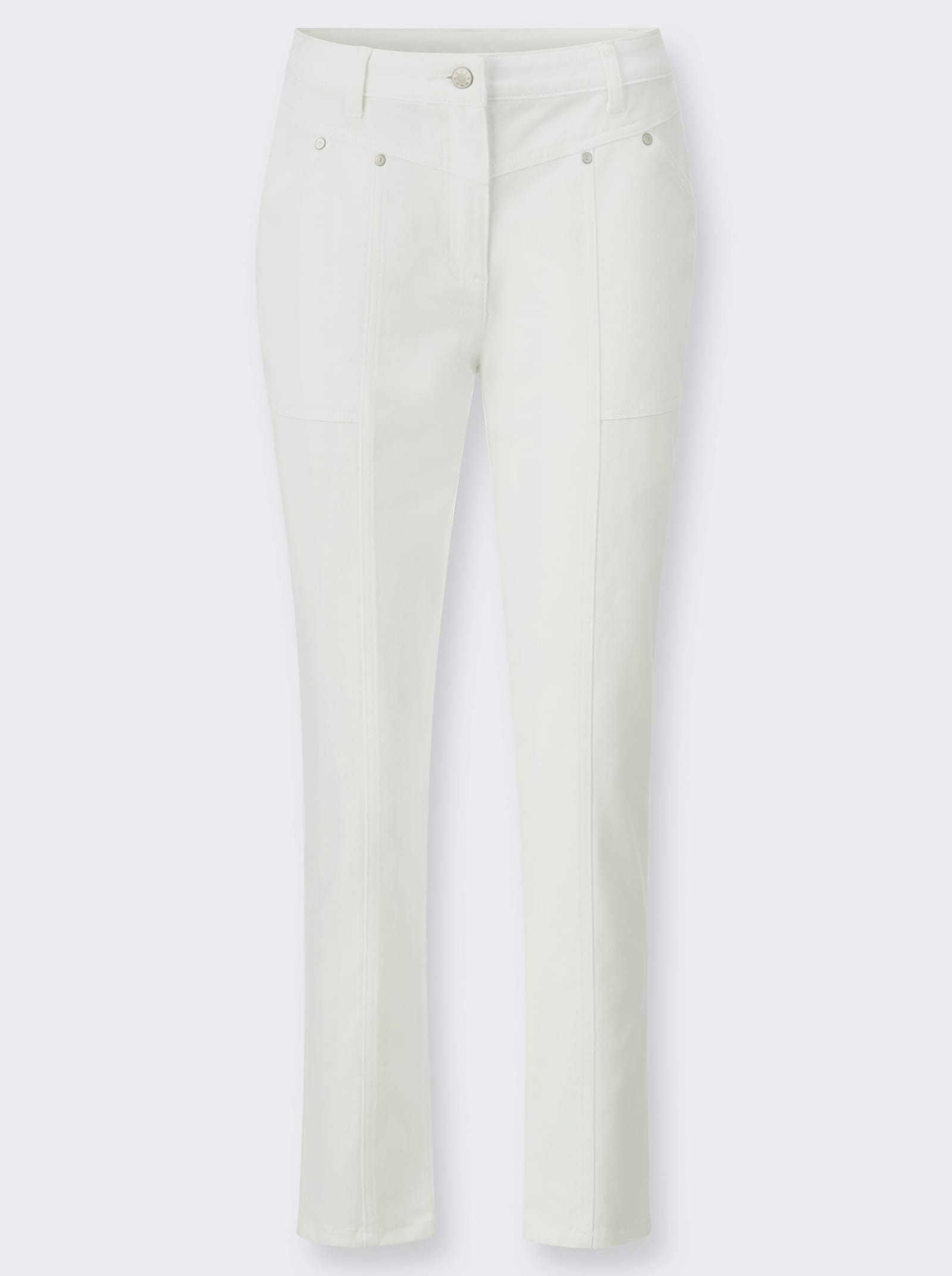 Jeans mit v-förmigem Sattel - weiß