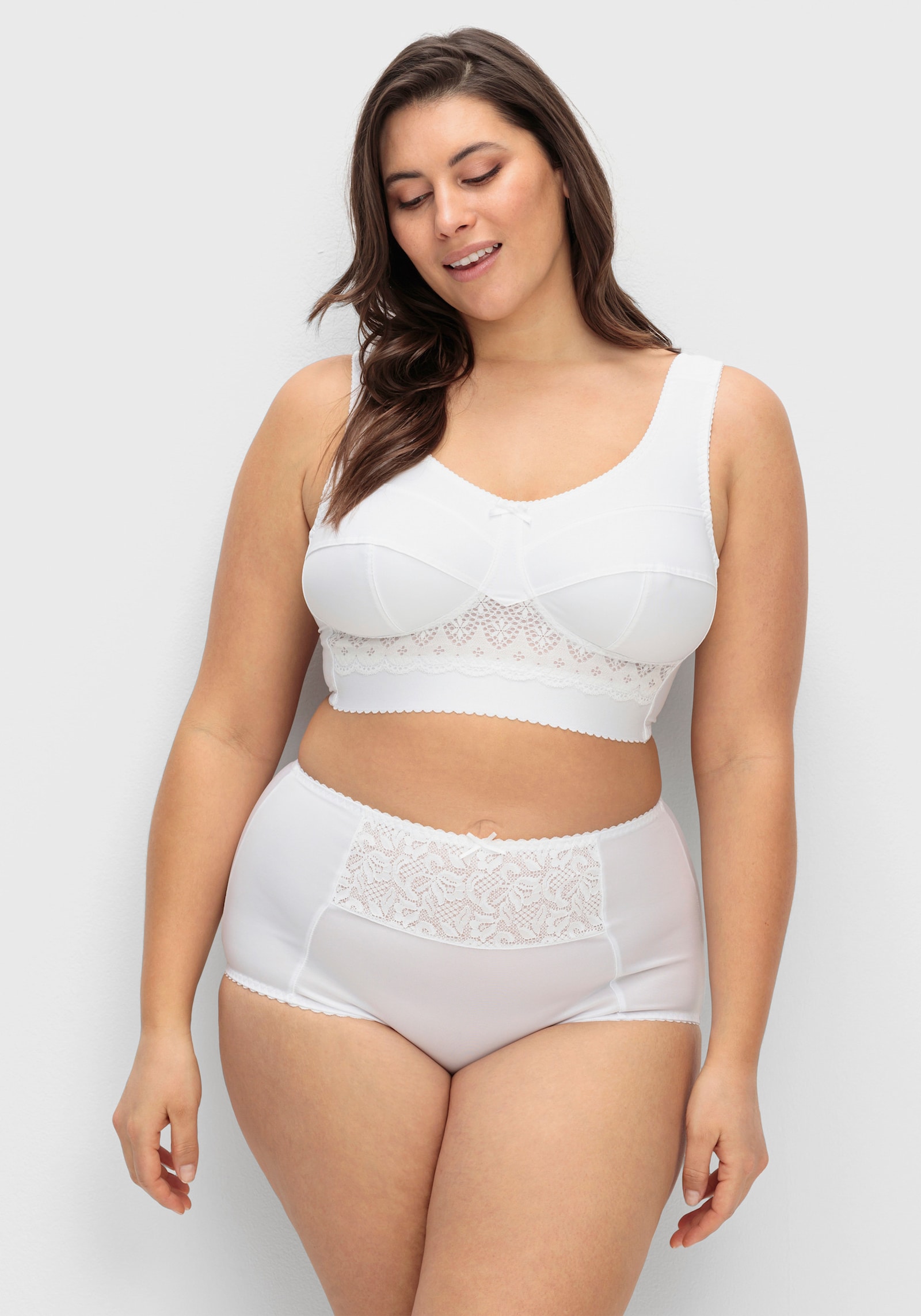 wäschepur Entlastungs-BH ohne Bügel , elastisches Unterbrustband - weiß