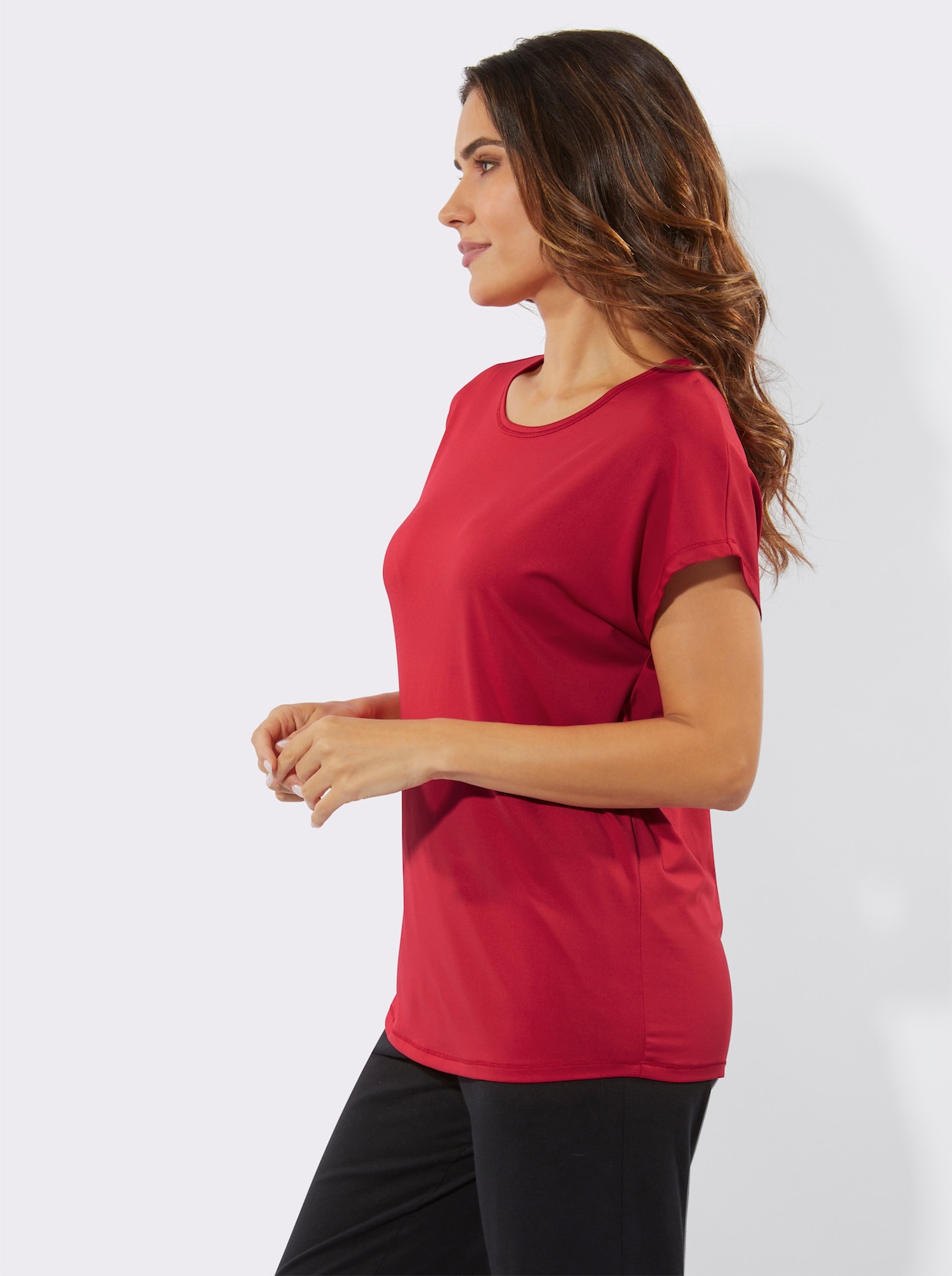 Rundhalsshirt - erdbeere