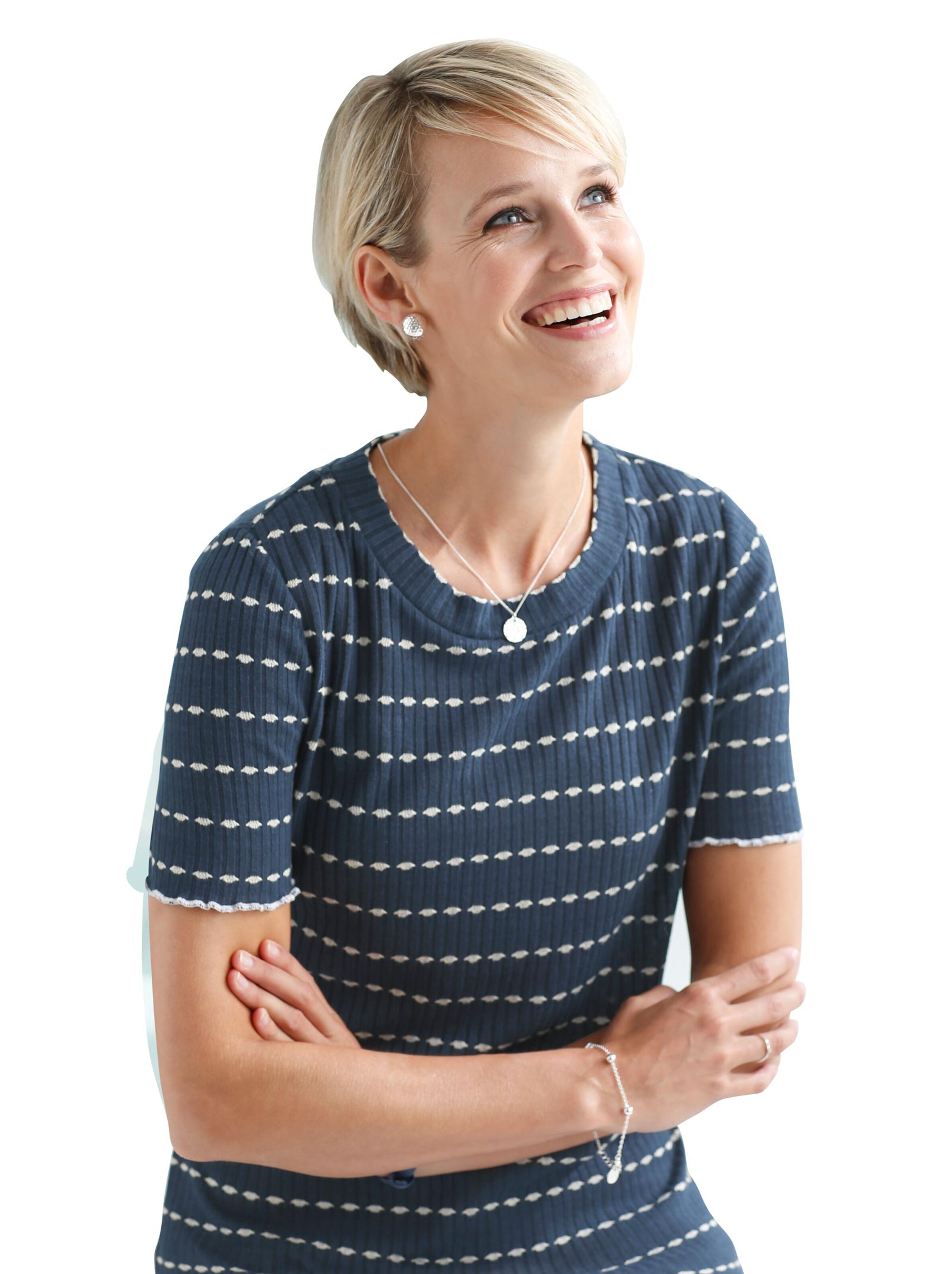 Shirt - dunkelblau-gemustert