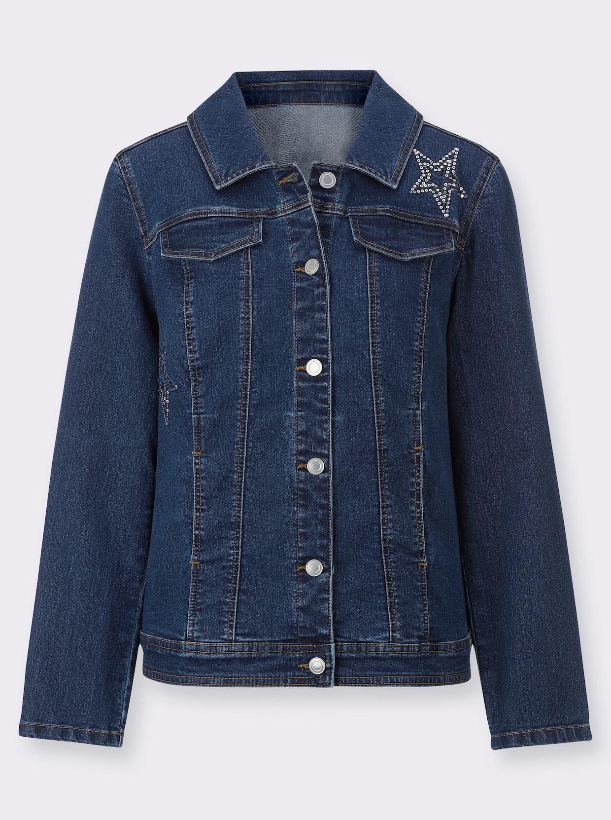 Jeansjacke - blue-stone-washed