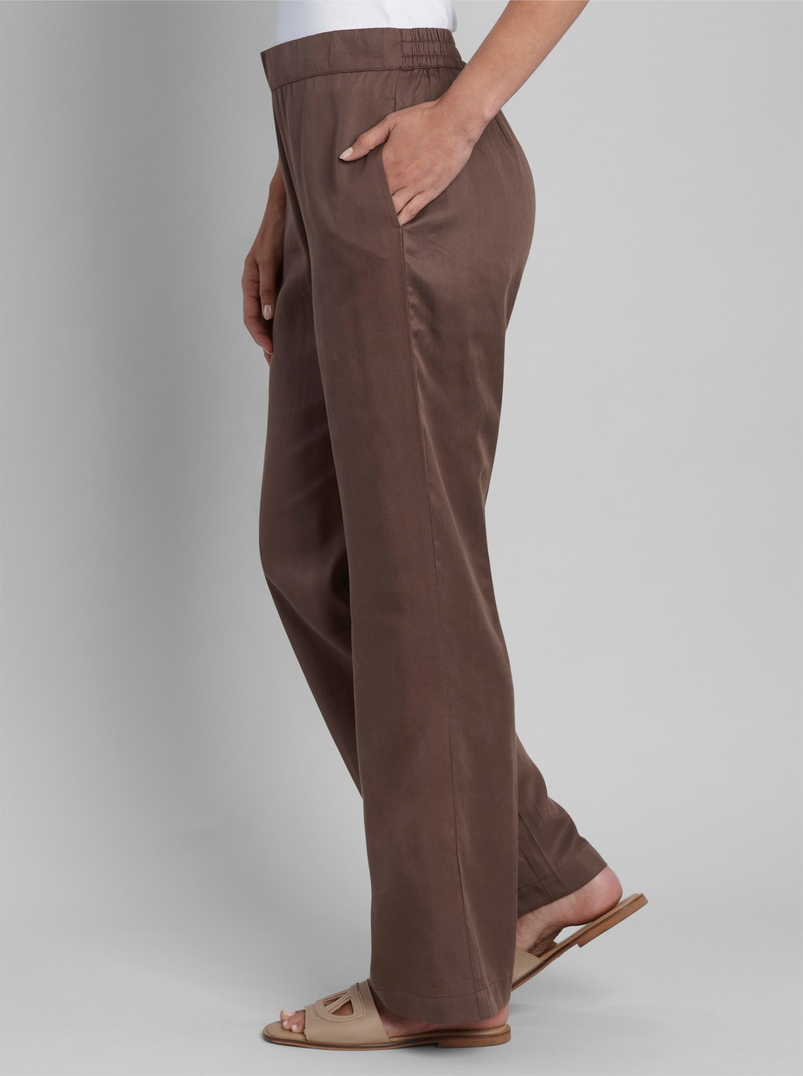 heine Schlupfhose mit weitem Bein - schoko