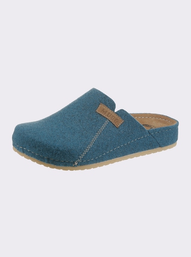 Mubb Pantoffel mit Memory-Fußbett - jeansblau