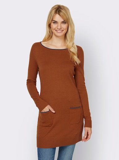 heine Lange pullover - cognac