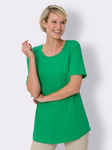 Longshirt im Doppelpack - grasgrün + marine