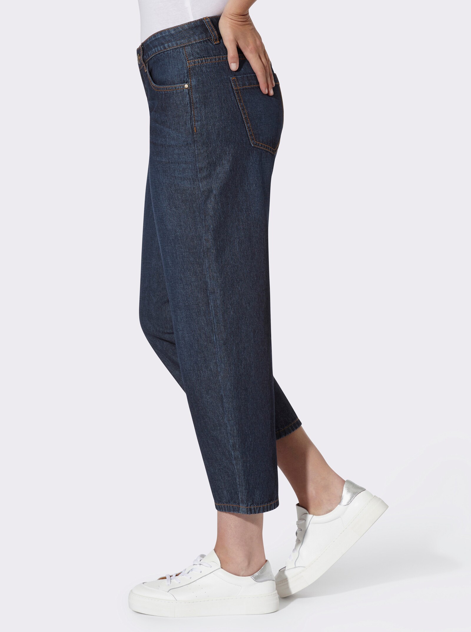 heine 5-Pocket-Jeans in Barrel-Form - dark blue