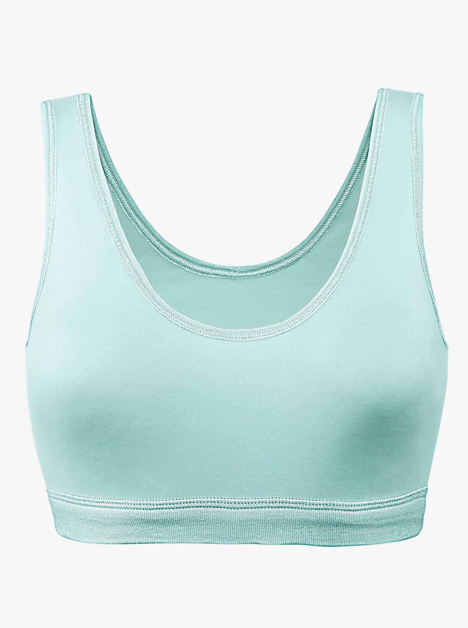wäschepur Bustier mit Softbund - apricot + jadegrün