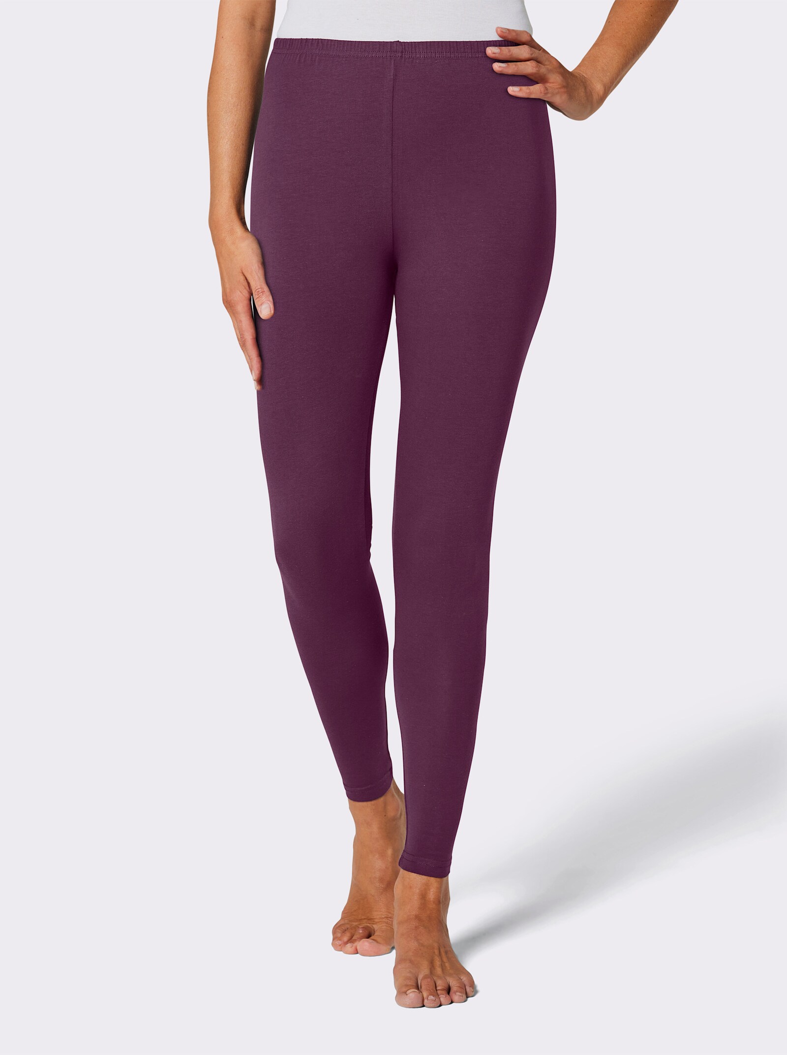 Legging met comfortband - bordeaux