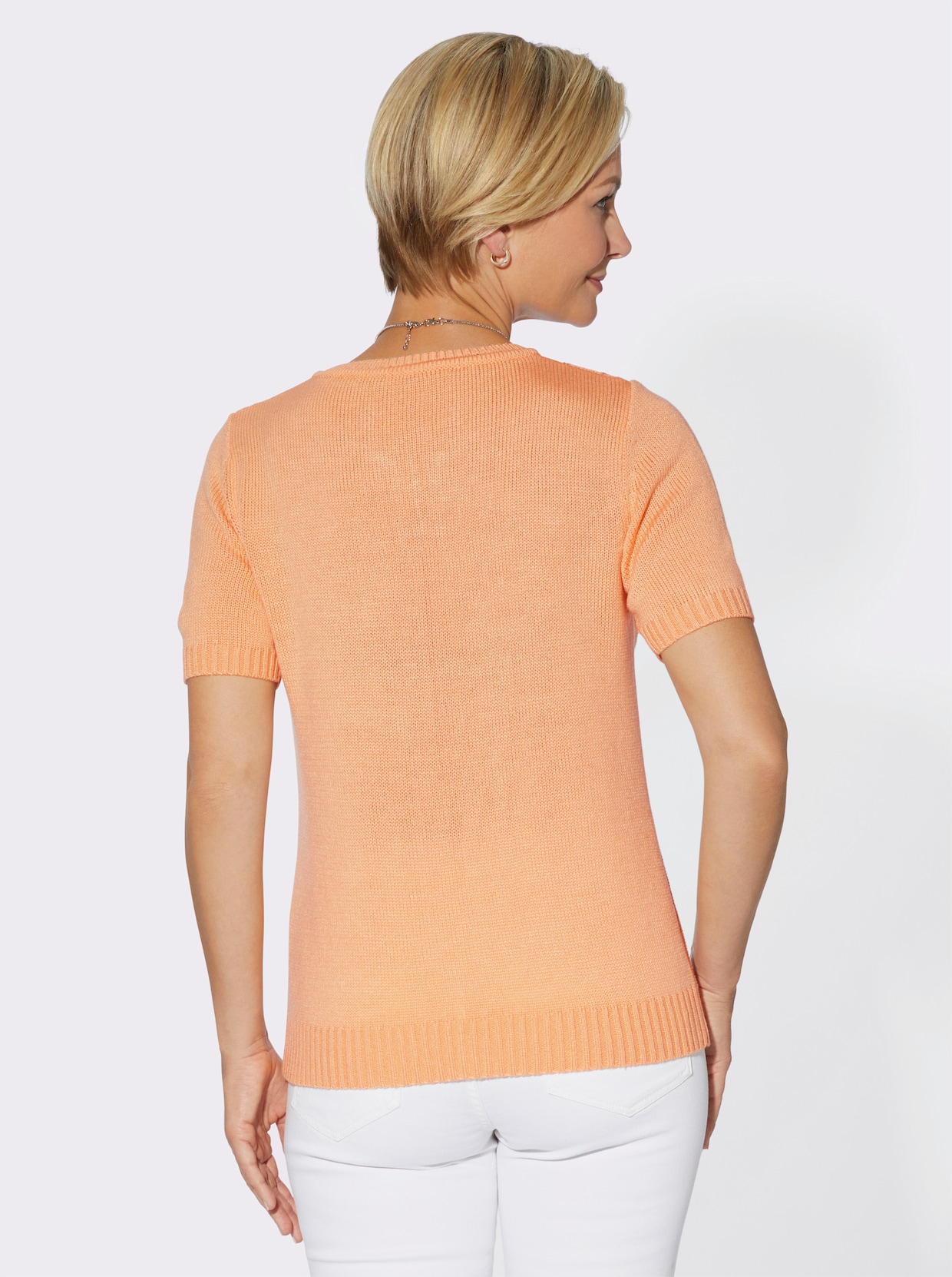 Pullover met korte mouwen - apricot