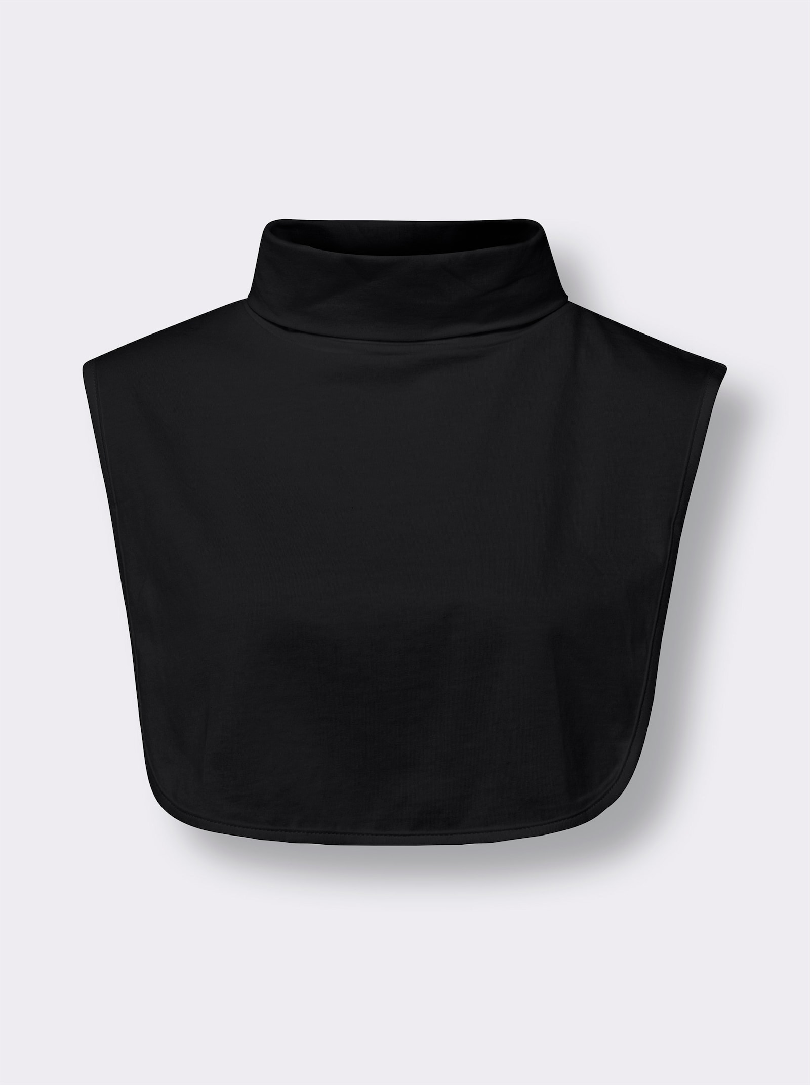 Rollkrageneinsatz aus Single-Jersey - schwarz
