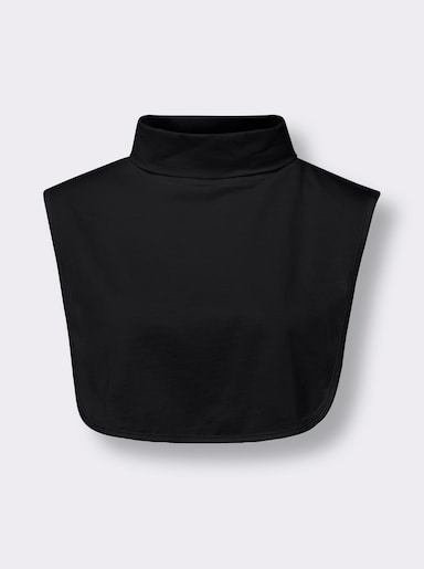 Rollkrageneinsatz aus Single-Jersey - schwarz