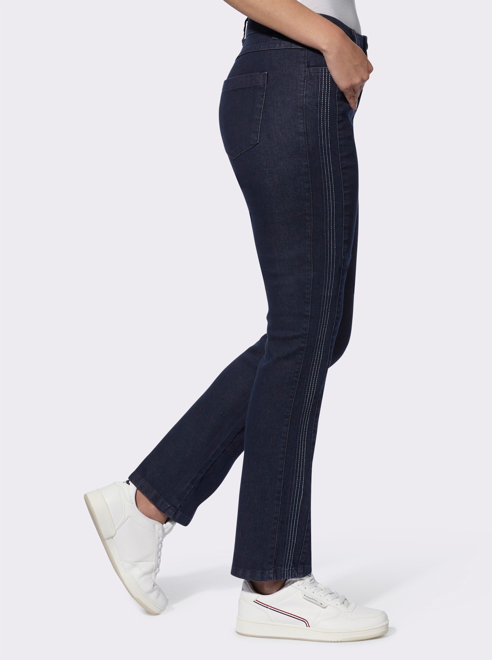 heine Jeans met streep opzij - dark-blue