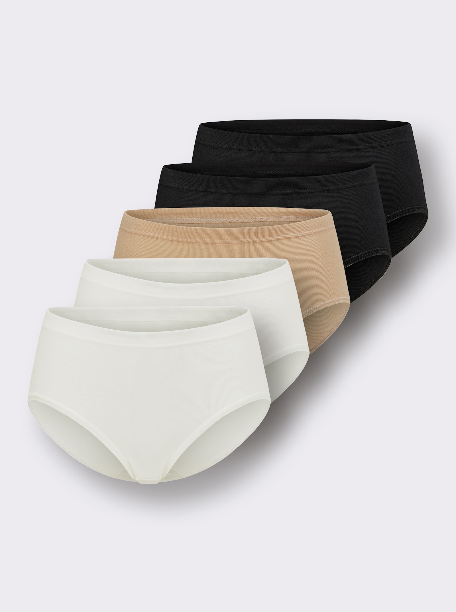 Speidel Taillenslip mit Doppelzwickel - 1x beige, 2x champagner, 2x schwarz