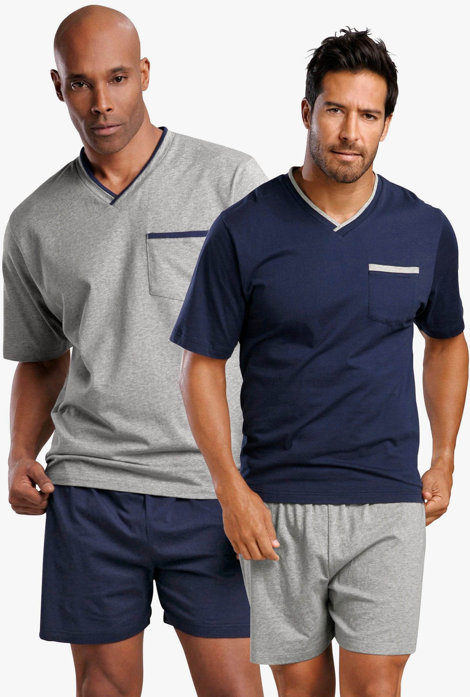 le jogger Pyjama - marine, grijs gemêleerd