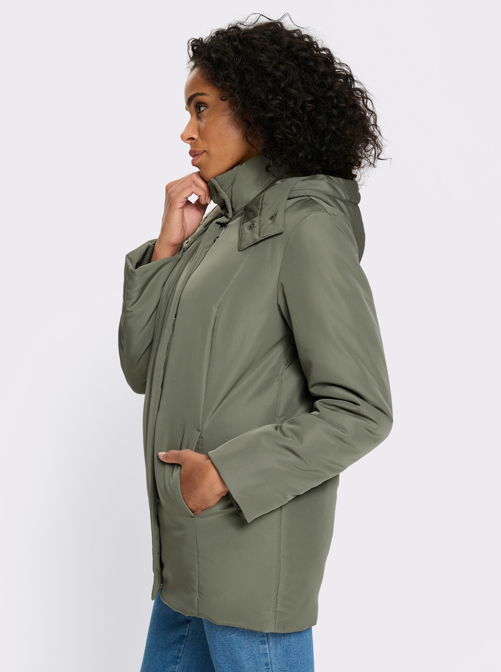 Mikina s kapucí - khaki