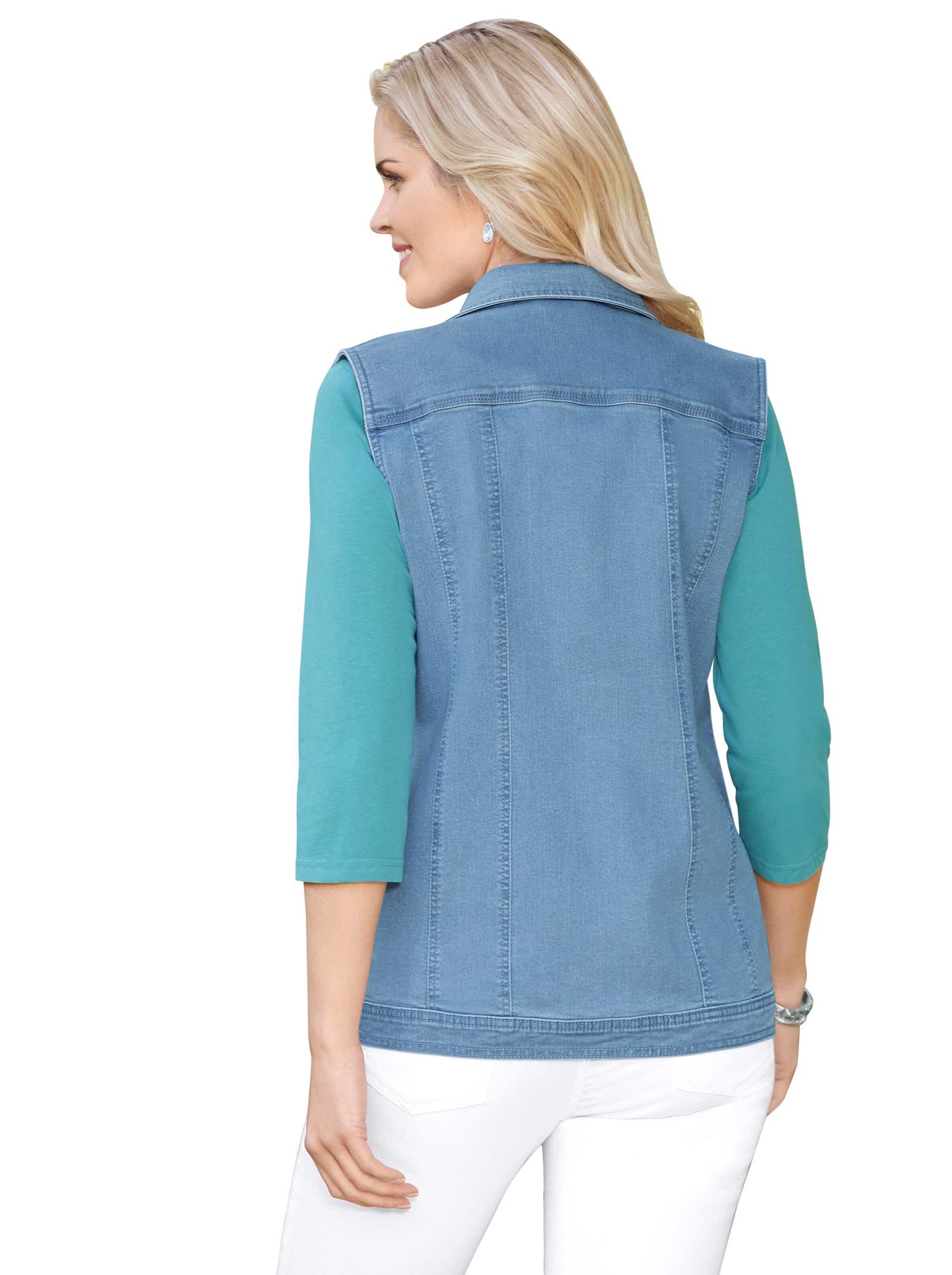 Jeans-Weste - blue-bleached