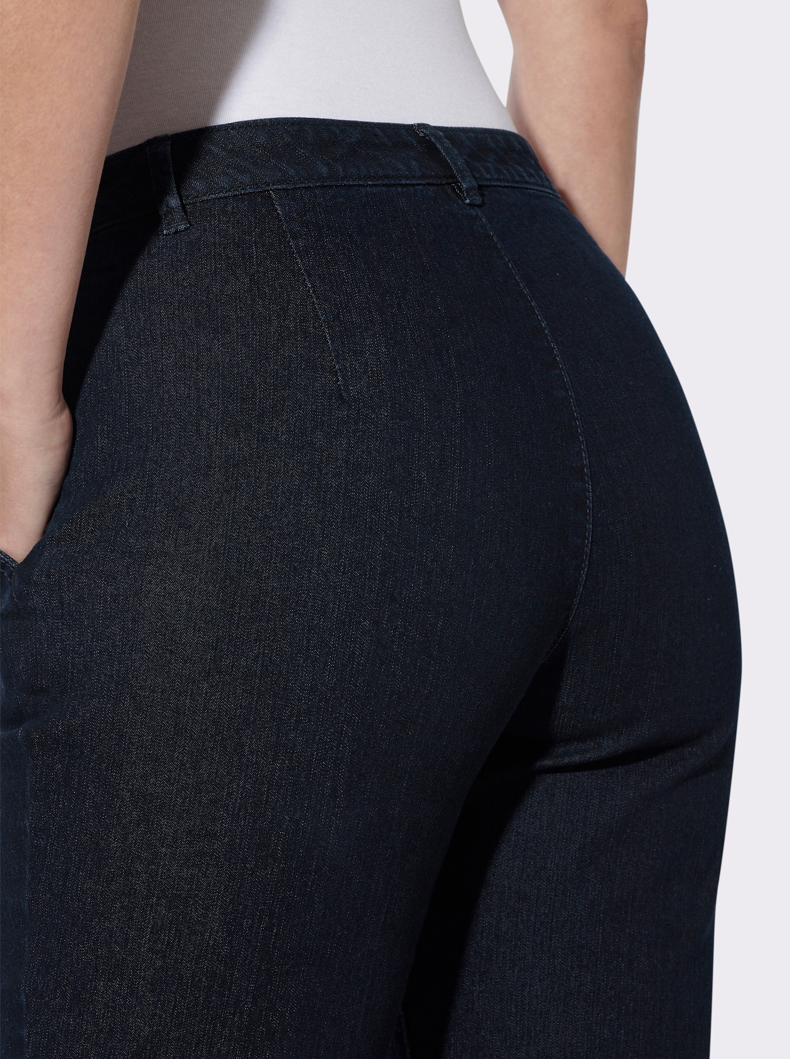Jeans mit seitlichen Reißverschlüssen - dark blue