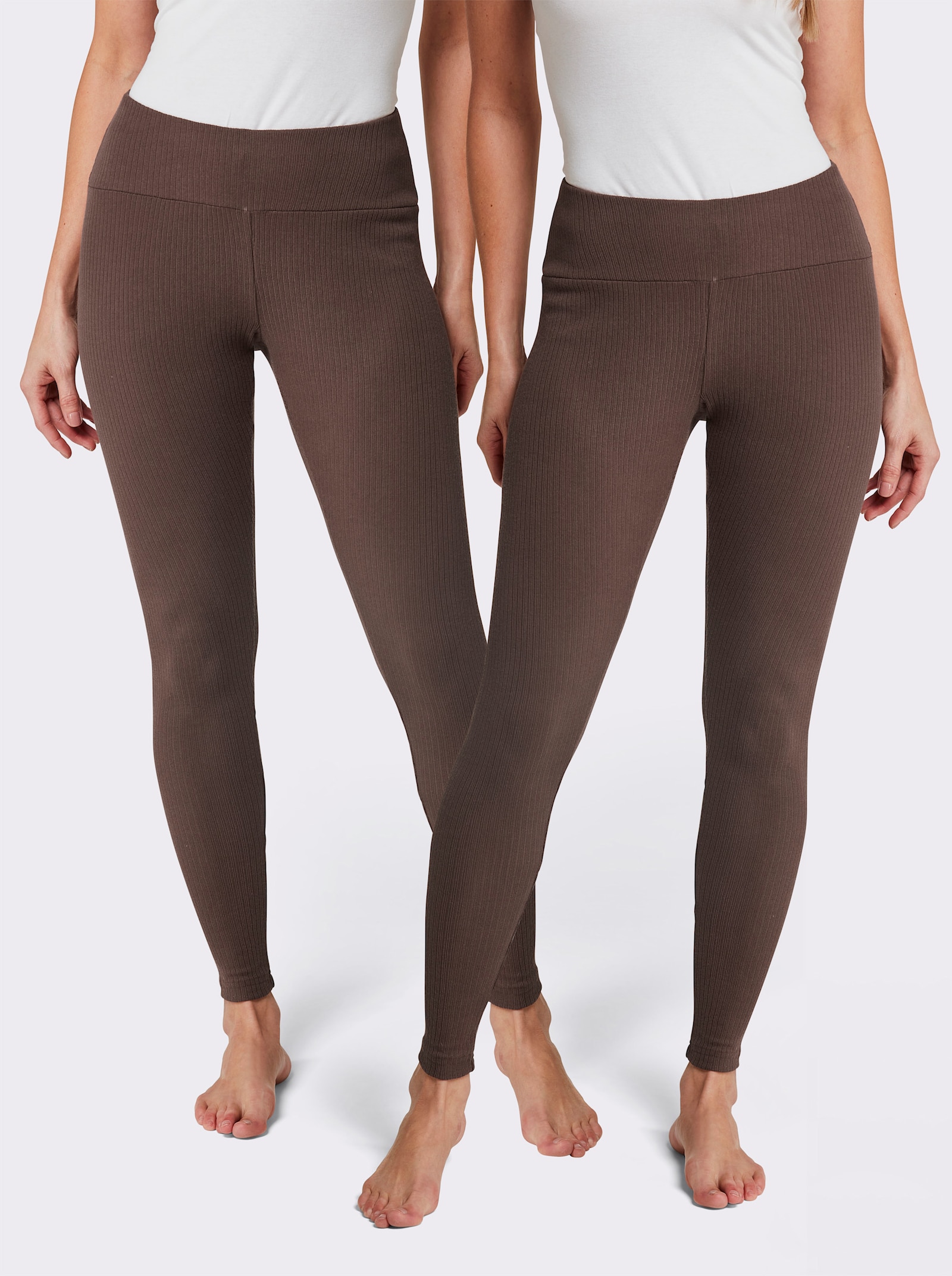 wäschepur Leggings hinten höher geschnitten - schoko