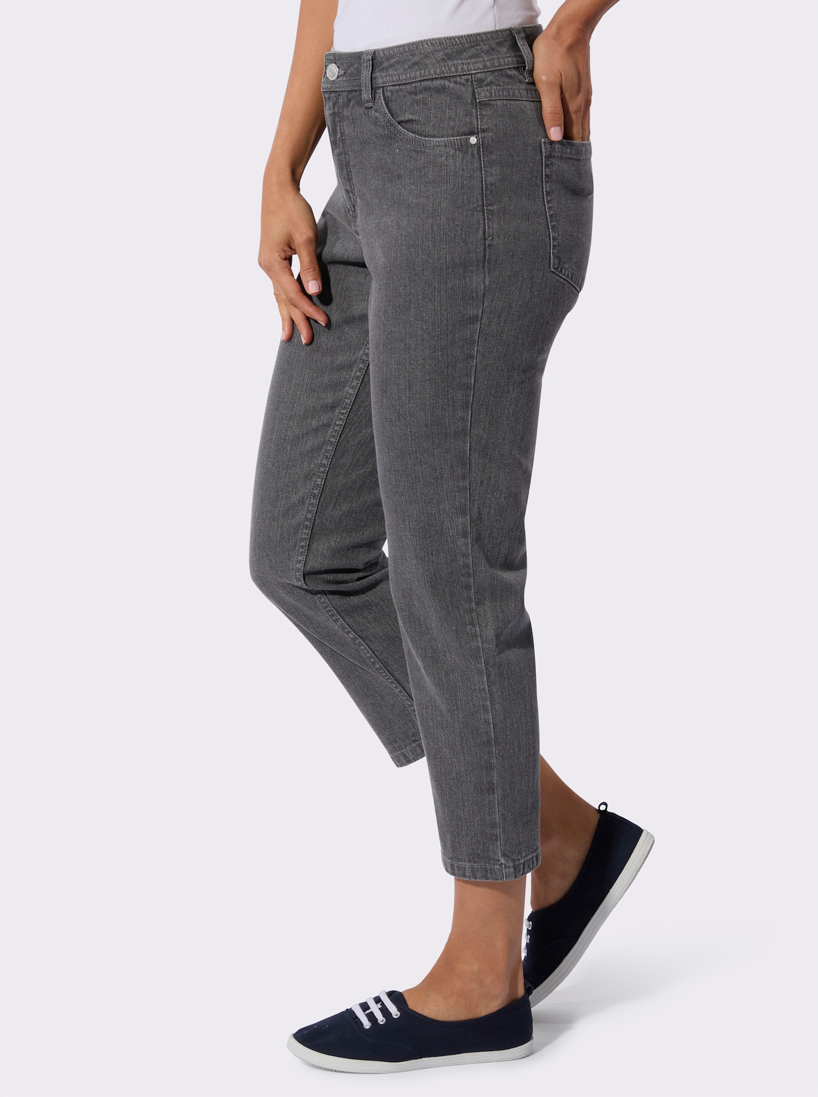 5-pocketjeans met stretch - grey-denim