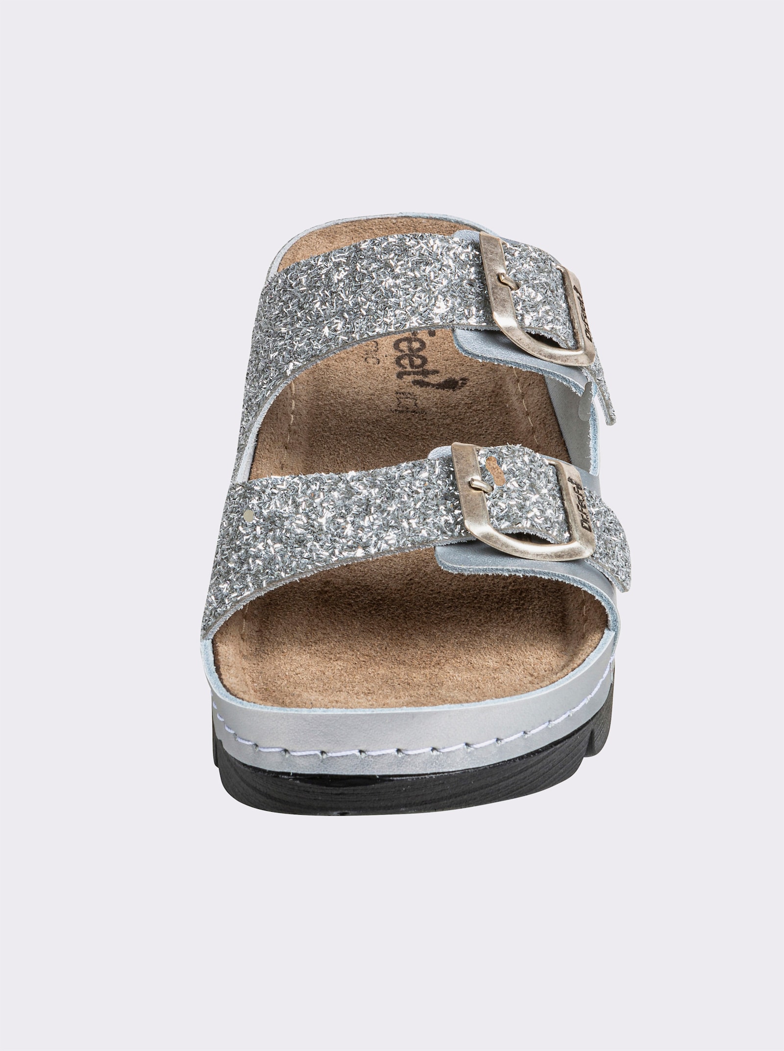 Dr. Feet Pantolette - silberfarben