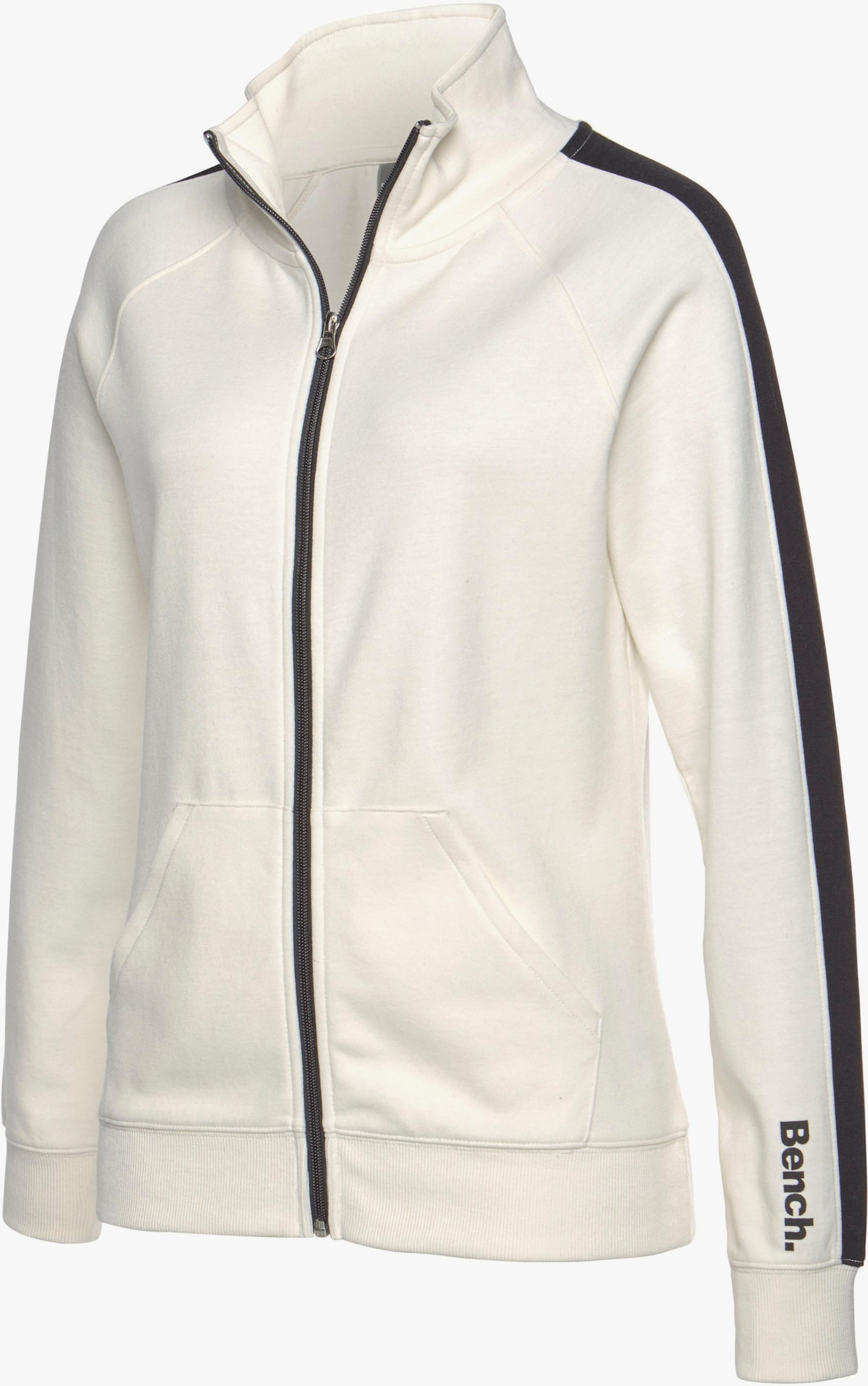 Bench. Loungewear Sweatjacke - ecru-schwarz