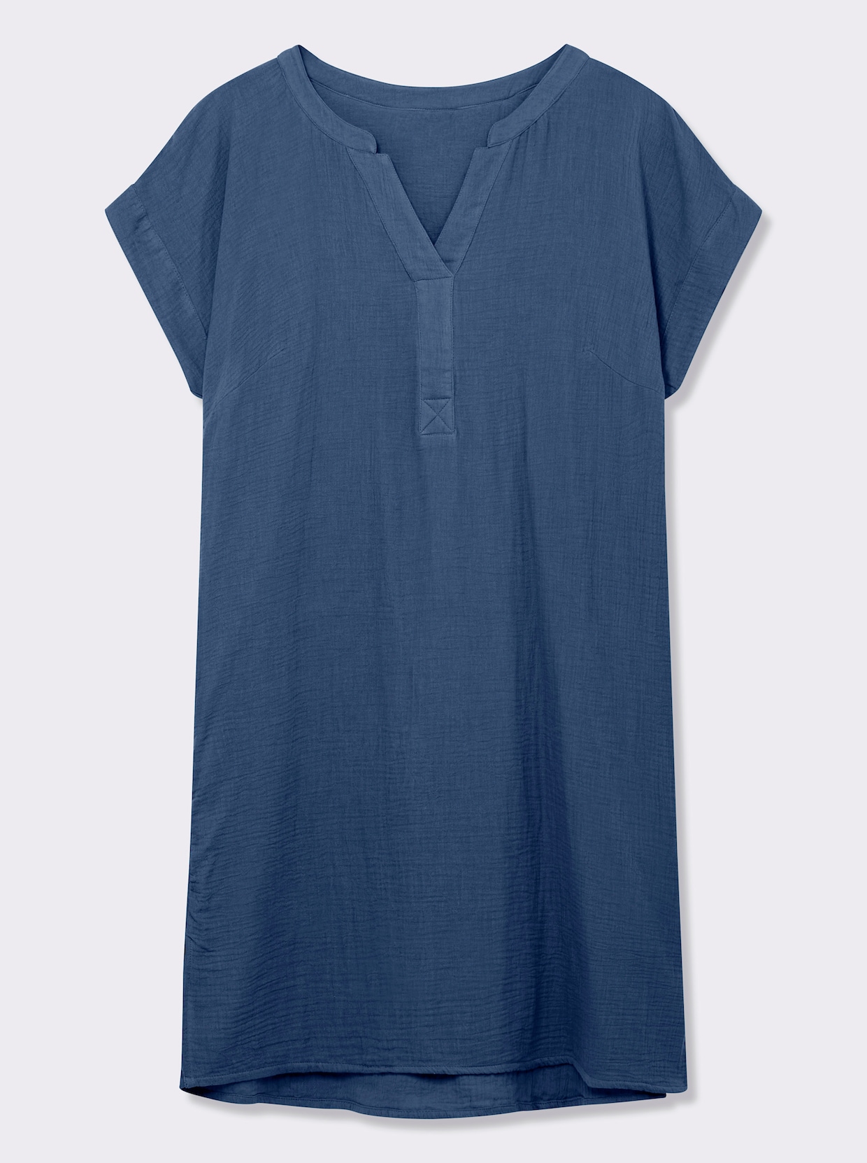 Sommerkleid in Musselin-Qualität - jeansblau