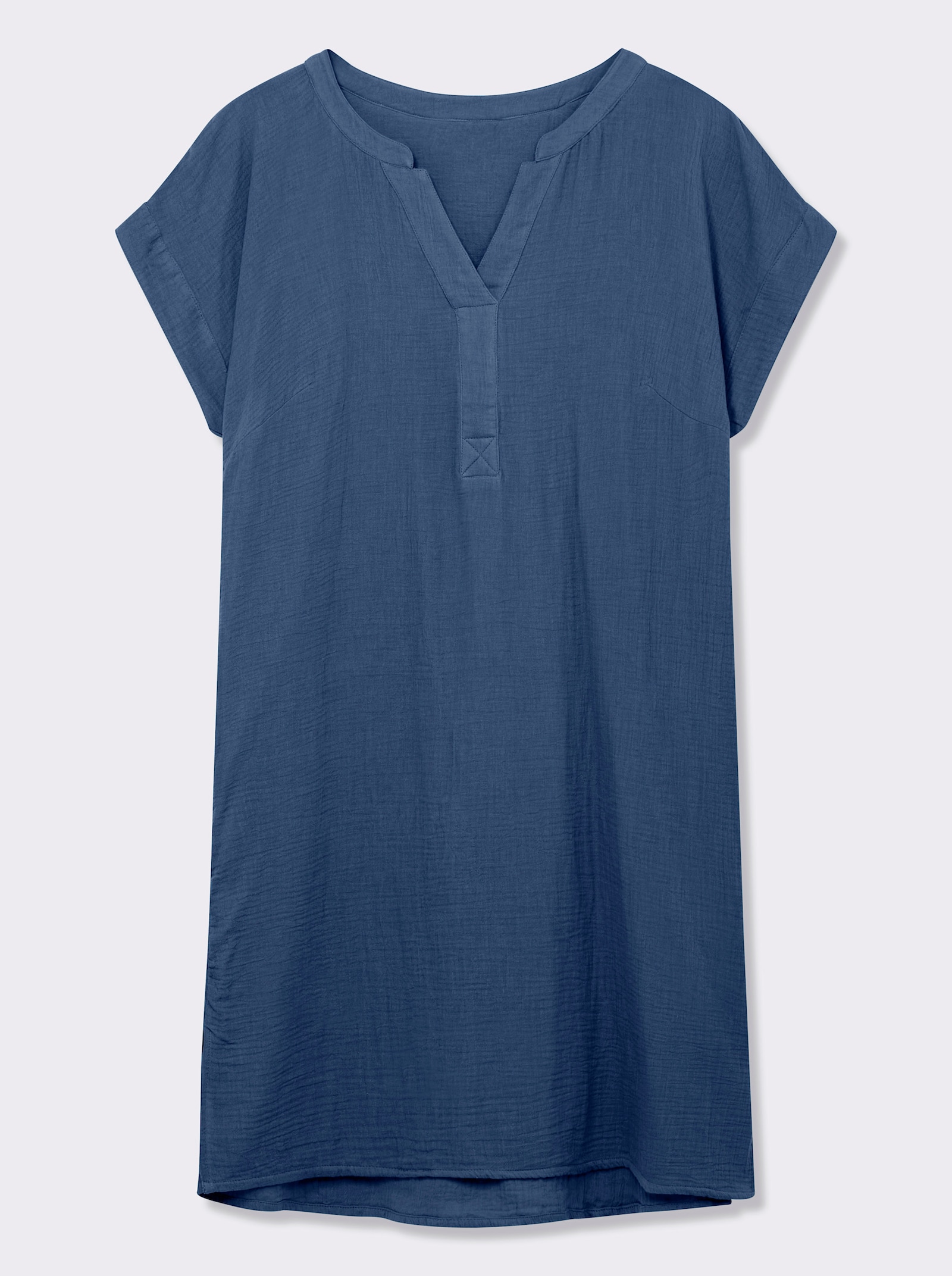 Sommerkleid in Musselin-Qualität - jeansblau