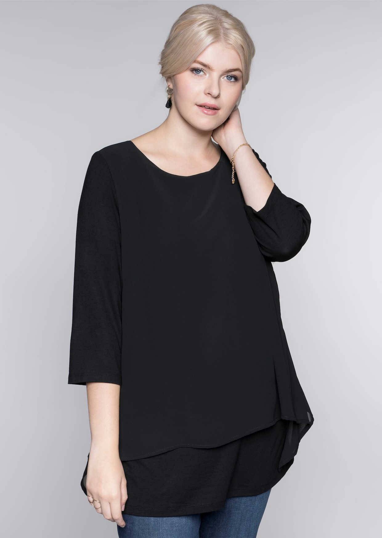 sheego Blouseshirt - zwart