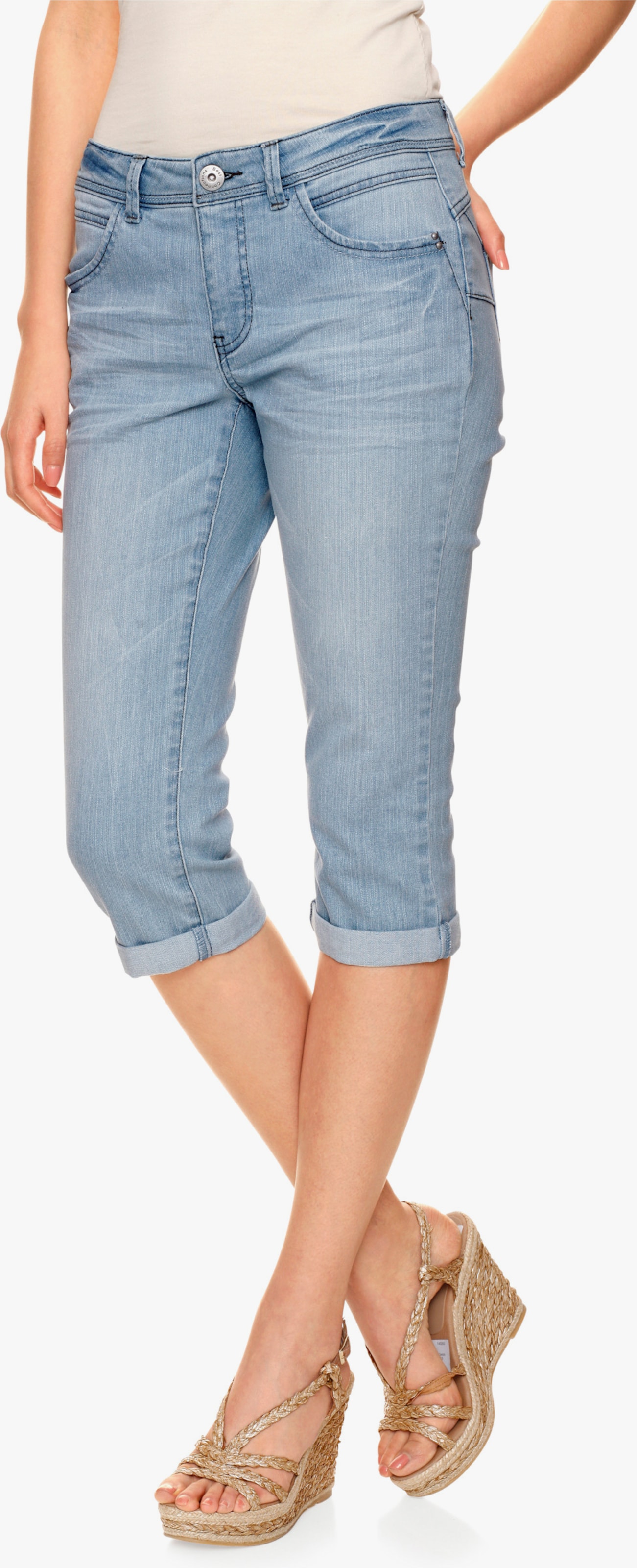 heine Bauchweg-Hose in Röhrenform - bleached